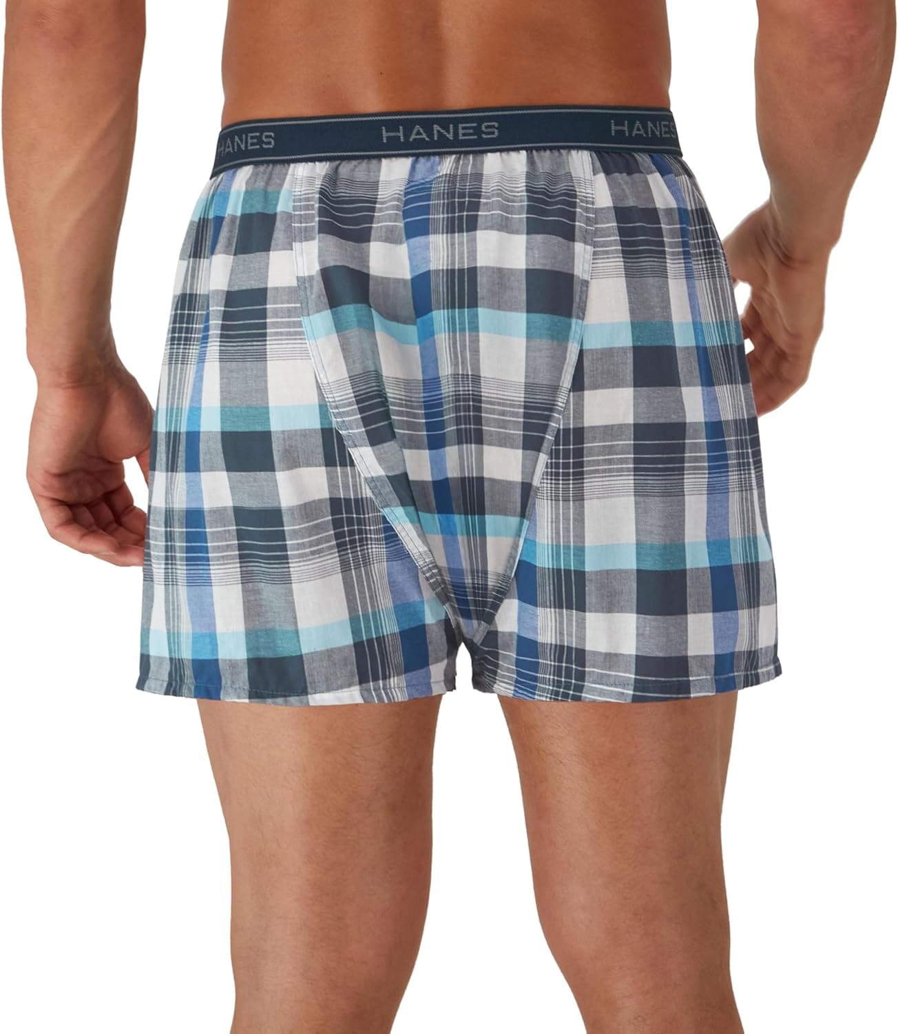 Hanes Men's Underwear Boxers Pack, Cool & Breathable Cotton Underwear, Moisture-Wicking Boxers for Men 6 Assorted - 6 Pack Large - Image 6