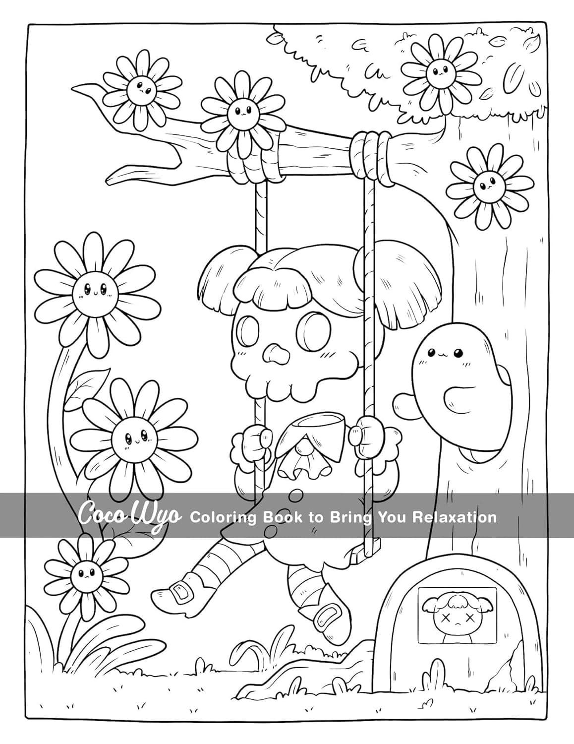 Creepy Cutie: Coloring Book for Adults and Teens Featuring Goth Kawaii and Spooky Cute Creatures of All Kinds and Many More - Image 4