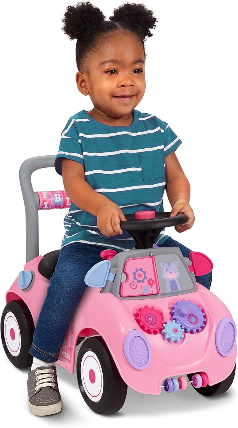 Kids Car, Baby Toys for Kids, Toddler Toys 2-3, Radio Flyer Creativity Car: Pink Ride-On, for Ages 1-3 Years - Image 16