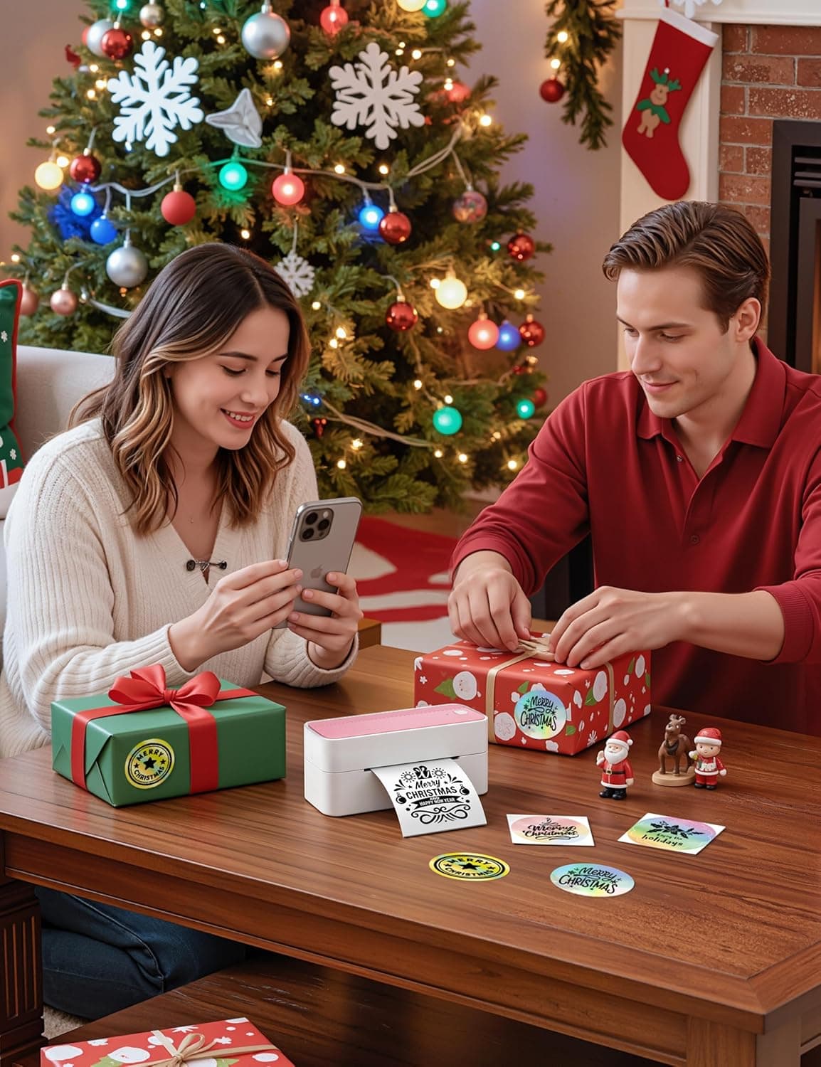 Phomemo Bluetooth Thermal Label Printer, 241BT 4X6 Wireless Shipping Label Printer for Small Business, Pink Labels Printers for Shipping Package, Compatible with iPhone, Android, Shopify, Amazon, USPS - Image 7