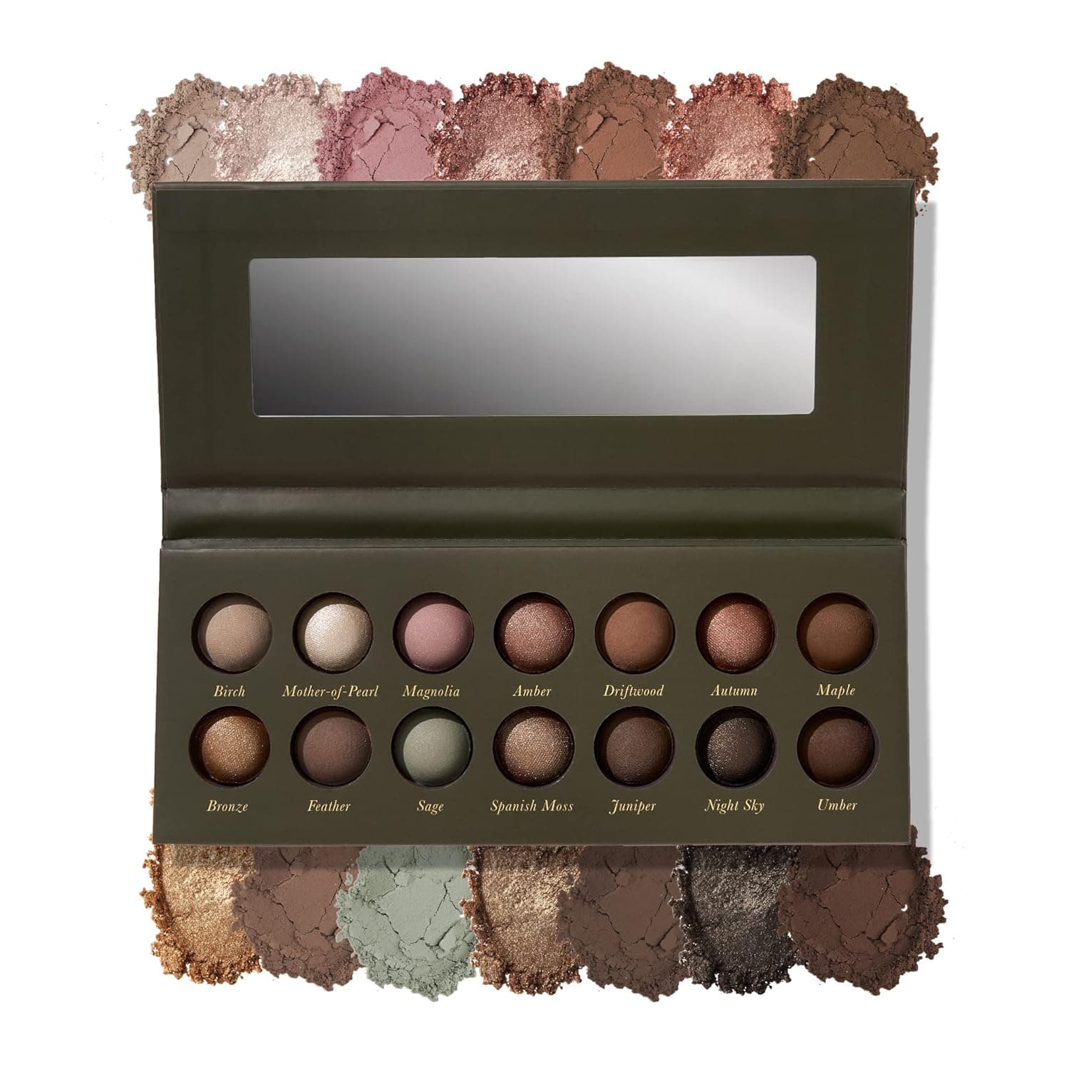 LAURA GELLER NEW YORK The Delectables Earthy Essentials Baked Eyeshadow Palette | 14 Pigmented Eyeshadows Blendable Natural Look 01 Earthy Essentials - Image 2