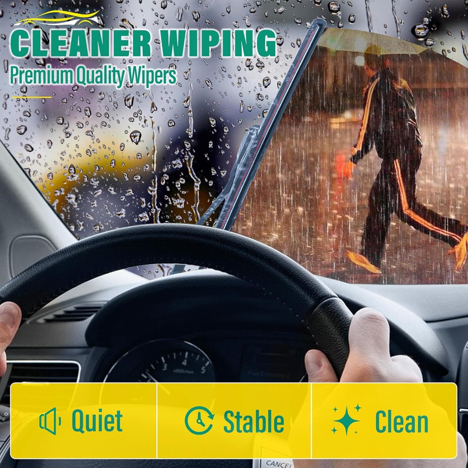 26" 22" 16" Windshield Wiper Blades Replacement for Honda Odyssey 2005-2023 2024 2025 Premium All Weather Front Rear Wipers Set - OEM Quality (Pack of 3) 26"+22"+16" - Image 8