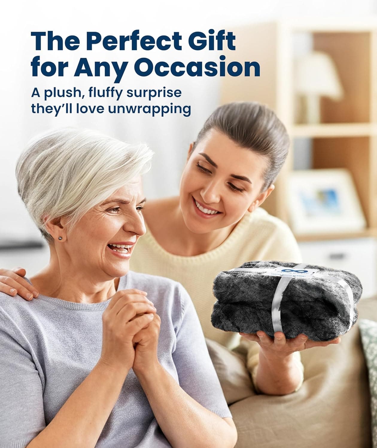 Everlasting Comfort Soft & Comfortable Gray Faux Fur Throw Blanket for Couch - (50"x65") Minky & Fluffy Fall Blankets & Throws, Plush Fuzzy Cover for Bed, Sofa & Living Room - Cozy Home Decor - Image 8