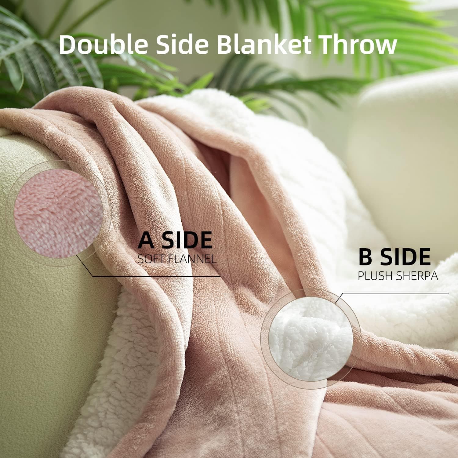 GOTCOZY Heated Blanket Electric Throw 50''X60''- Soft Silky Plush Electric Blanket with 4 Heating Level & 3 Hour Auto Off Heating Blanket, ETL Certified Machine Washable (Rose Dust) Rose Dust Throw - Image 6