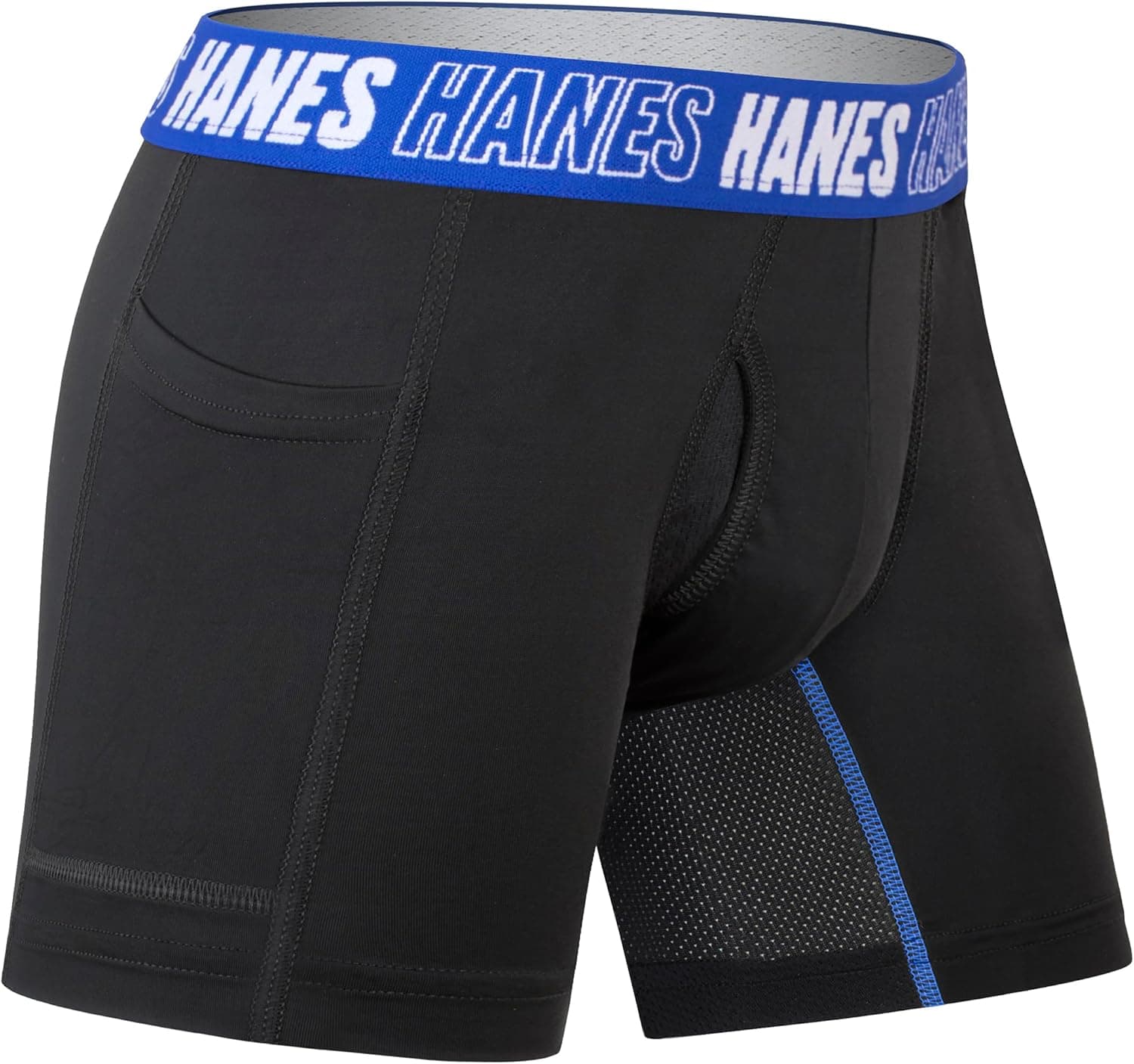 Hanes boys Moves Underwear, Anti-chafe Boxer Briefs for Boys, 6-pack Large Black- Regular Leg - Image 3