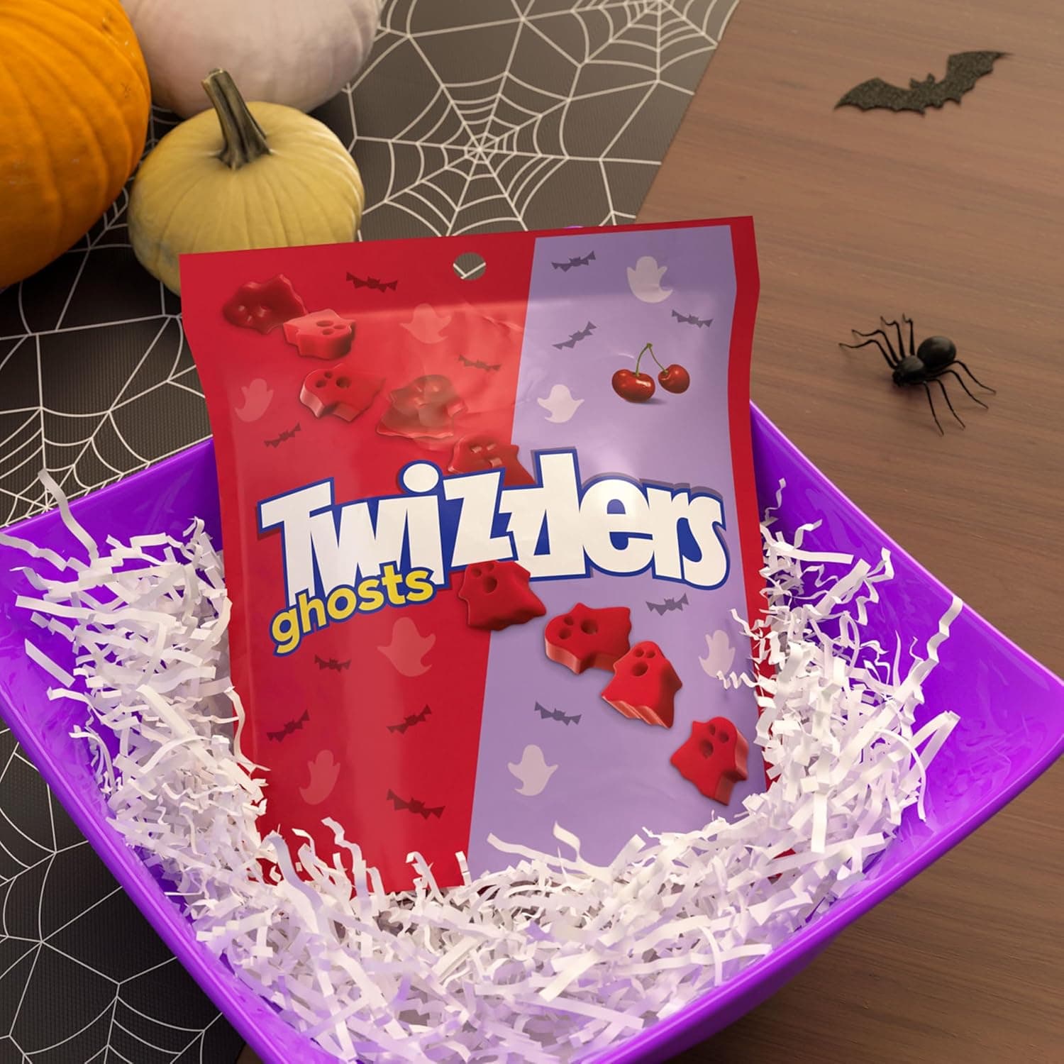 TWIZZLERS Ghosts Cherry Flavored Chewy, Halloween Candy Bag, 7.1 oz Ghosts Cherry 7.1 Ounce (Pack of 1) - Image 7