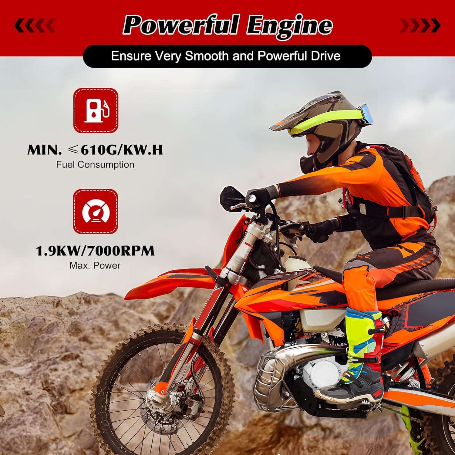 49cc Bicycle Engine Kit,2 Stroke Gas Motorized Bike Conversion Kit,Gasoline Petrol Bicycle Motor Refit Fit for Pocket Bike, Mini Dirt Bike, 1, Silver, Black - Image 4