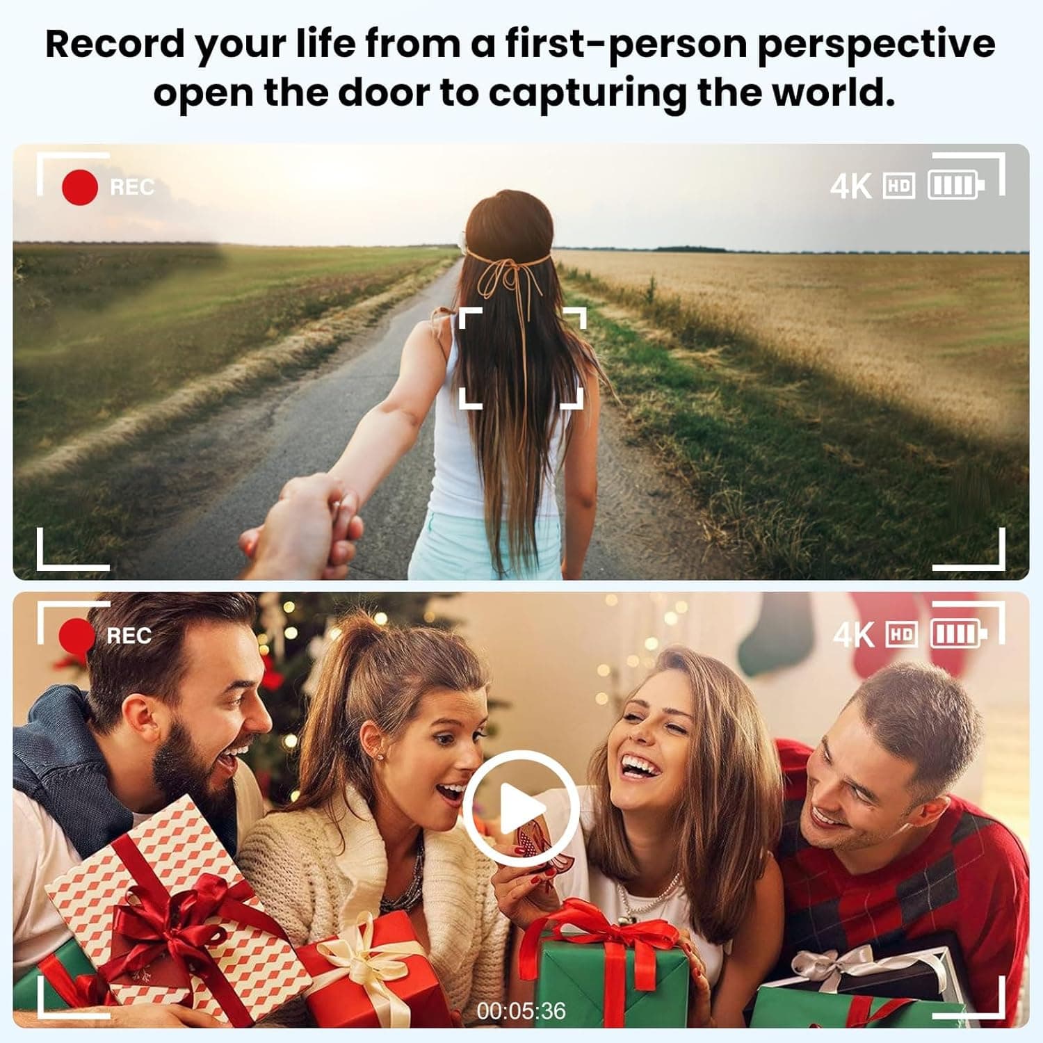 Mingtawn AI Smart Glasses 4K HD Camera, BT Call, 800W Anti-Shake Camera Glasses with Video Recording Dual Mic, Simultaneous Interpretation/GPT Identify Objects, 270mAh Blue Light Glasses（Blue） - Image 8