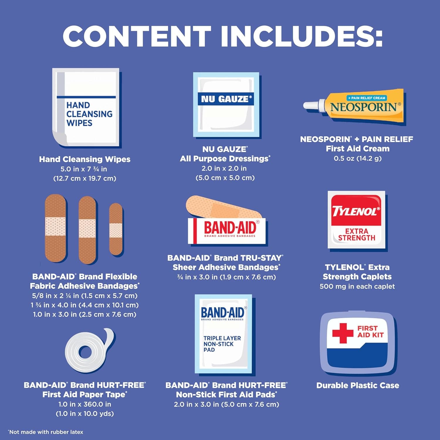 BAND-AID Brand Travel Ready Portable Emergency First Aid Kit for Minor Wound Care, Perfect for Home, Car, Travel, Camping Essentials & Outdoor Emergency Kit, 80 Pieces 80 Count - Image 5