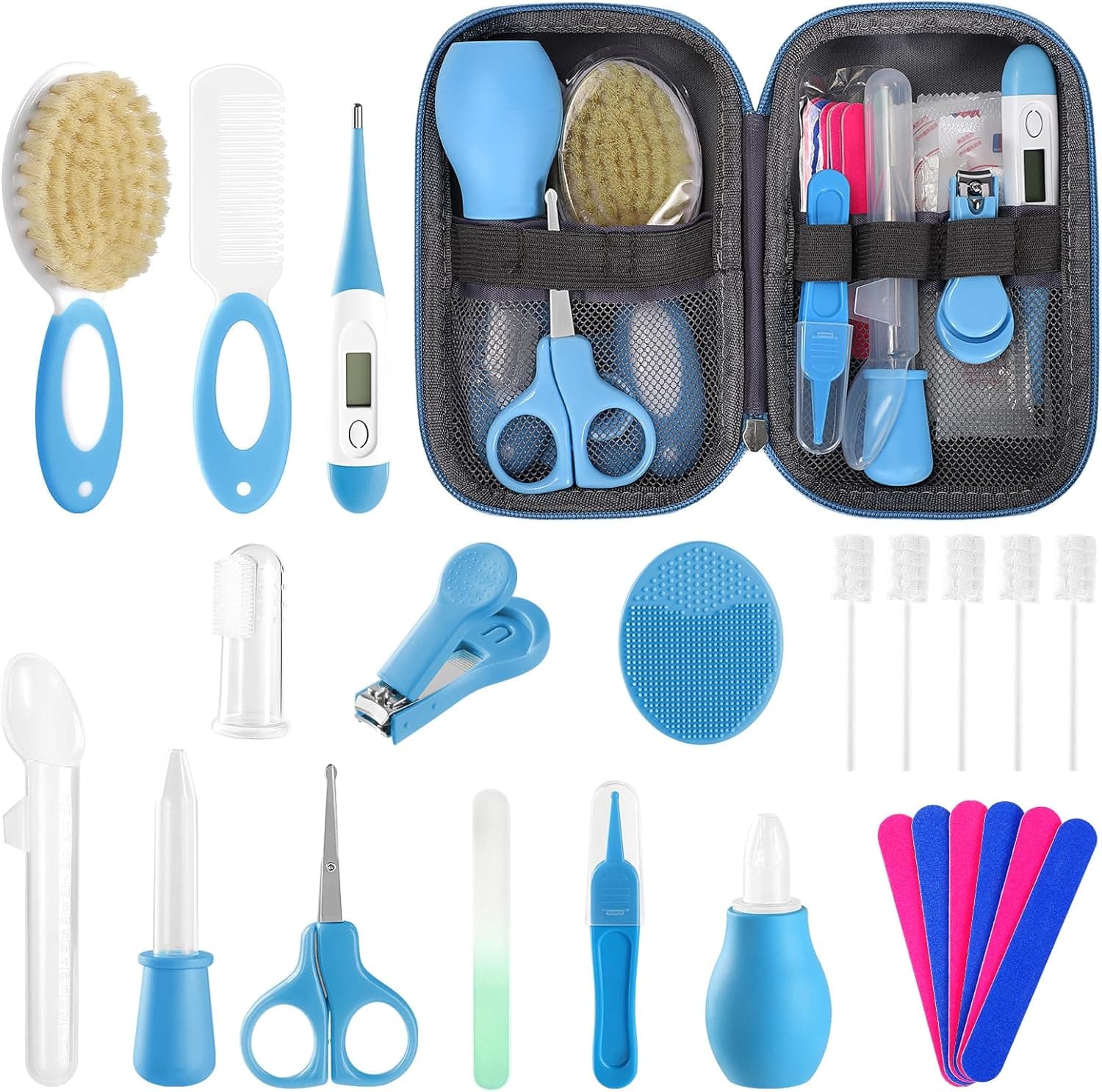 Baby Healthcare and Grooming Kit for Newborn Kids, 24PCS Upgraded Safety Baby Care Kit, Newborn Nursery Health Care Set, Baby Care Products BLUE-24 - Image 2