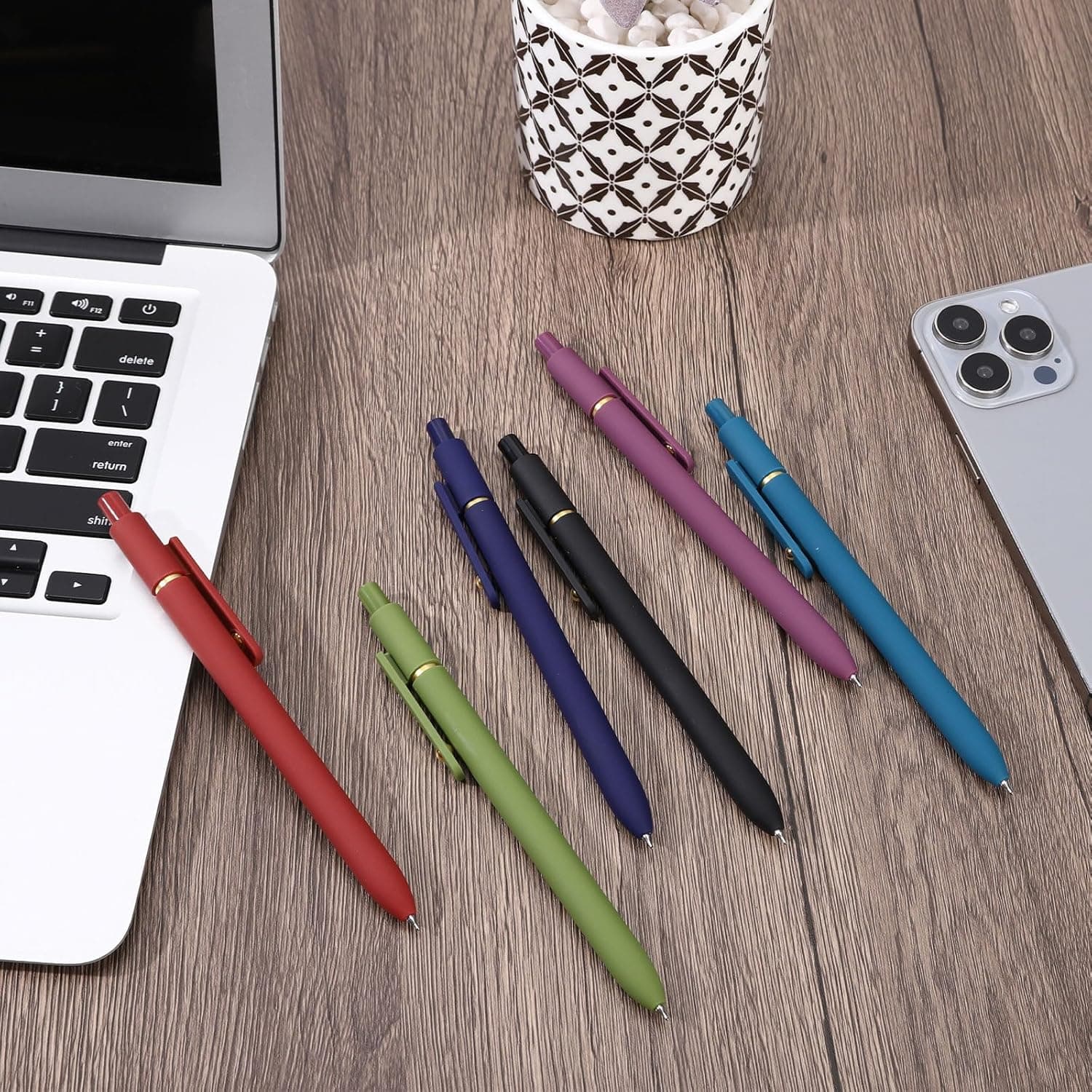 Ddaowanx Colorful Gel Pens, 0.5mm Fine Point Retractable,Multi Colored Pens for Journaling and Sketching,School Supplies,Stuffers for Teens, Gifts for Women (6Pcs-Vintage Colors) - Image 7