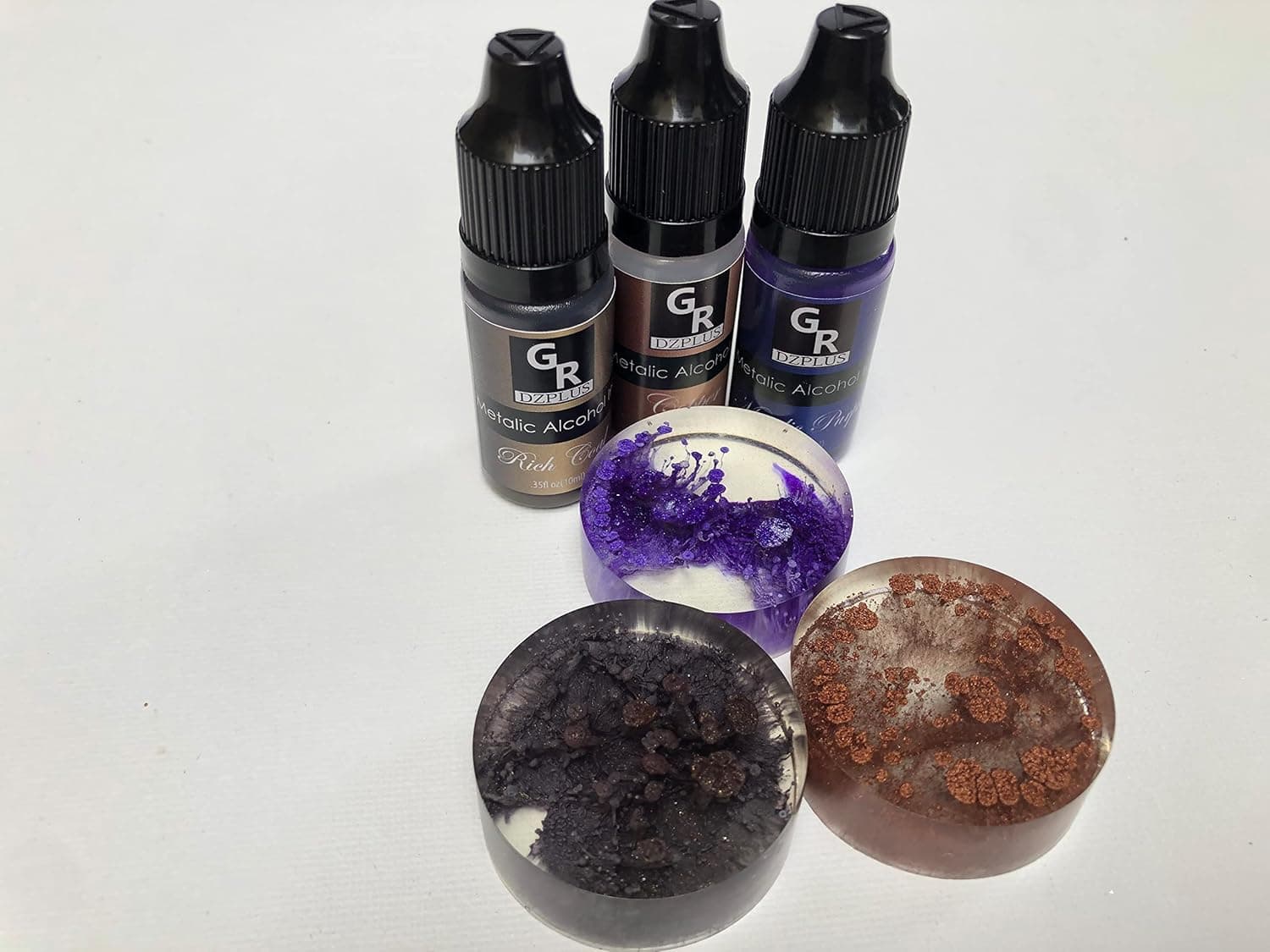 Metallic Alcohol Ink Set -26 Metallic Colors Alcohol Based Ink for Resin Art, Fluid Art,Resin Craft,Resin Petri Dish，Alcohol Ink Paint for Yupo,Tumbler (Metallic 26 Color Set) - Image 6