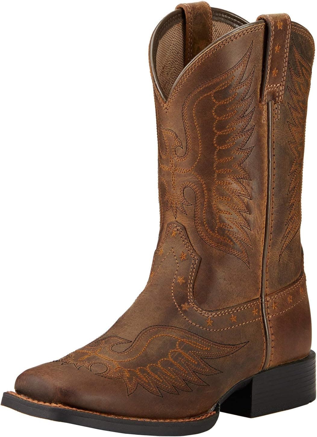 Kids' Honor Western Cowboy Boot 6 Big Kid Distressed Brown - Image 2
