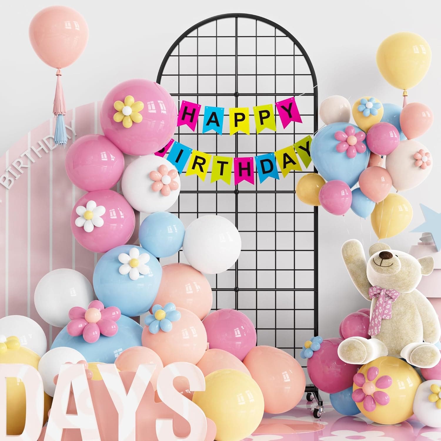 Asee'm Grid Wall Panels Display Stand 2' x 5.2' FT Black Movable Wire Grid Wall Display Rack Heavy Floorstanding Detachable Girdwall Panel with T-Base for Craft Show Rack, Retail Displays 1PCS Black 5.2 FT - Image 7