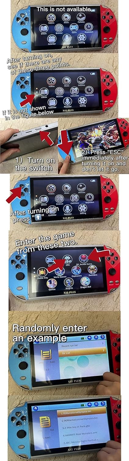 TCDSTAR Original factory 16GB Retro Handheld Games Player x 12 plus 10000games Portab 7 Inch e-book MP5 Video Game Consoles Birthday Gift for kids Adults - Image 9