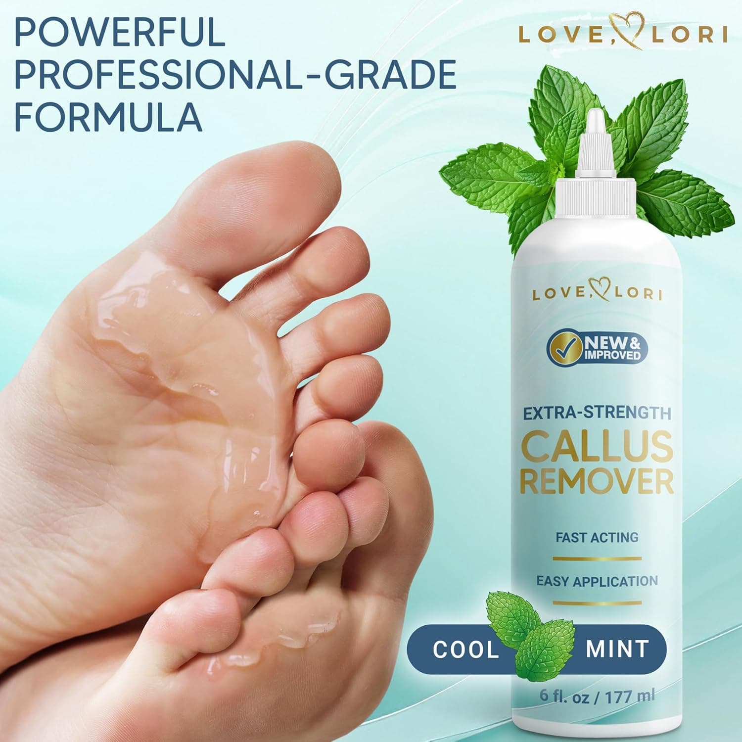 Callus Remover for Feet (Extra Strength) Foot Callus Remover Gel - Feet Scrubber, Pedicure Spa Tools, 6oz - Image 3