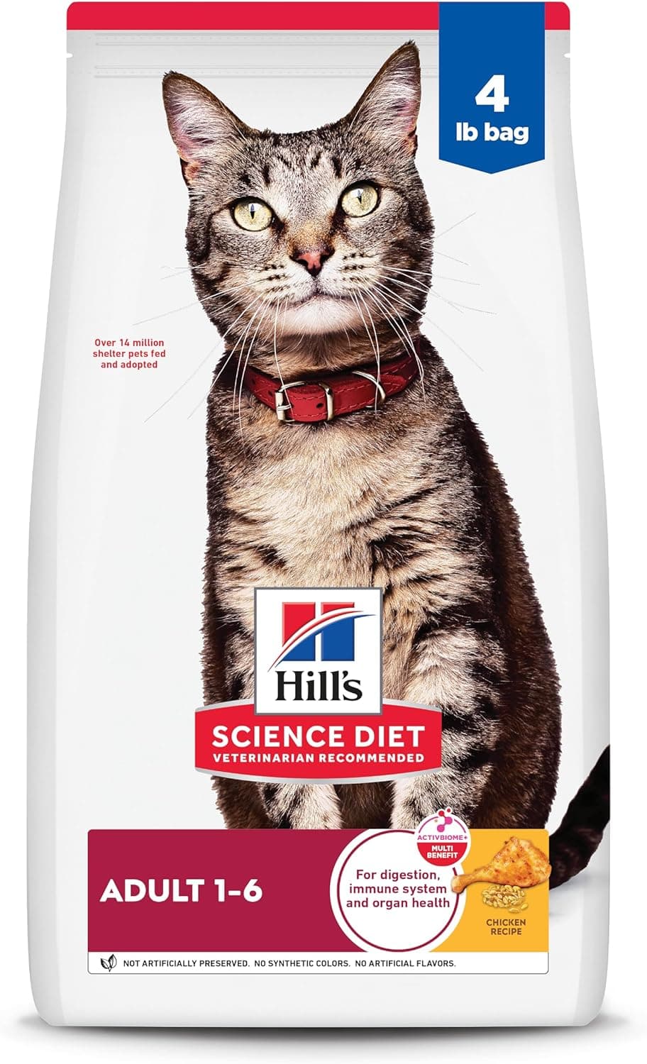Hill's Science Diet Adult 1-6, Nutrición Premium para Adultos 1-6, Comida Seca para Gatos, Receta de Pollo, Bolsa de 4 lb - Image 2