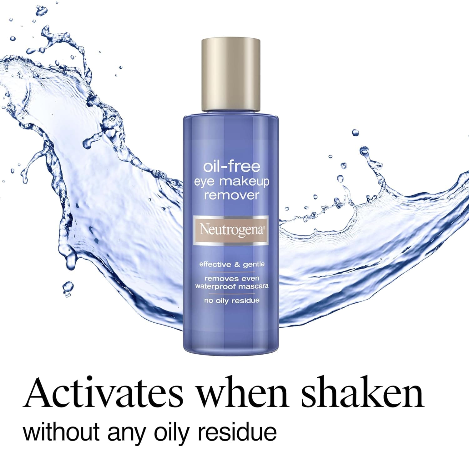 Neutrogena Gentle Oil-Free Eye Makeup Remover & Cleanser for Sensitive Eyes, Non-Greasy Makeup Remover, Waterproof Mascara Remover, Dermatologist & Ophthalmologist Tested, 8 fl. oz 8 Fl Oz (Pack of 1) - Image 7