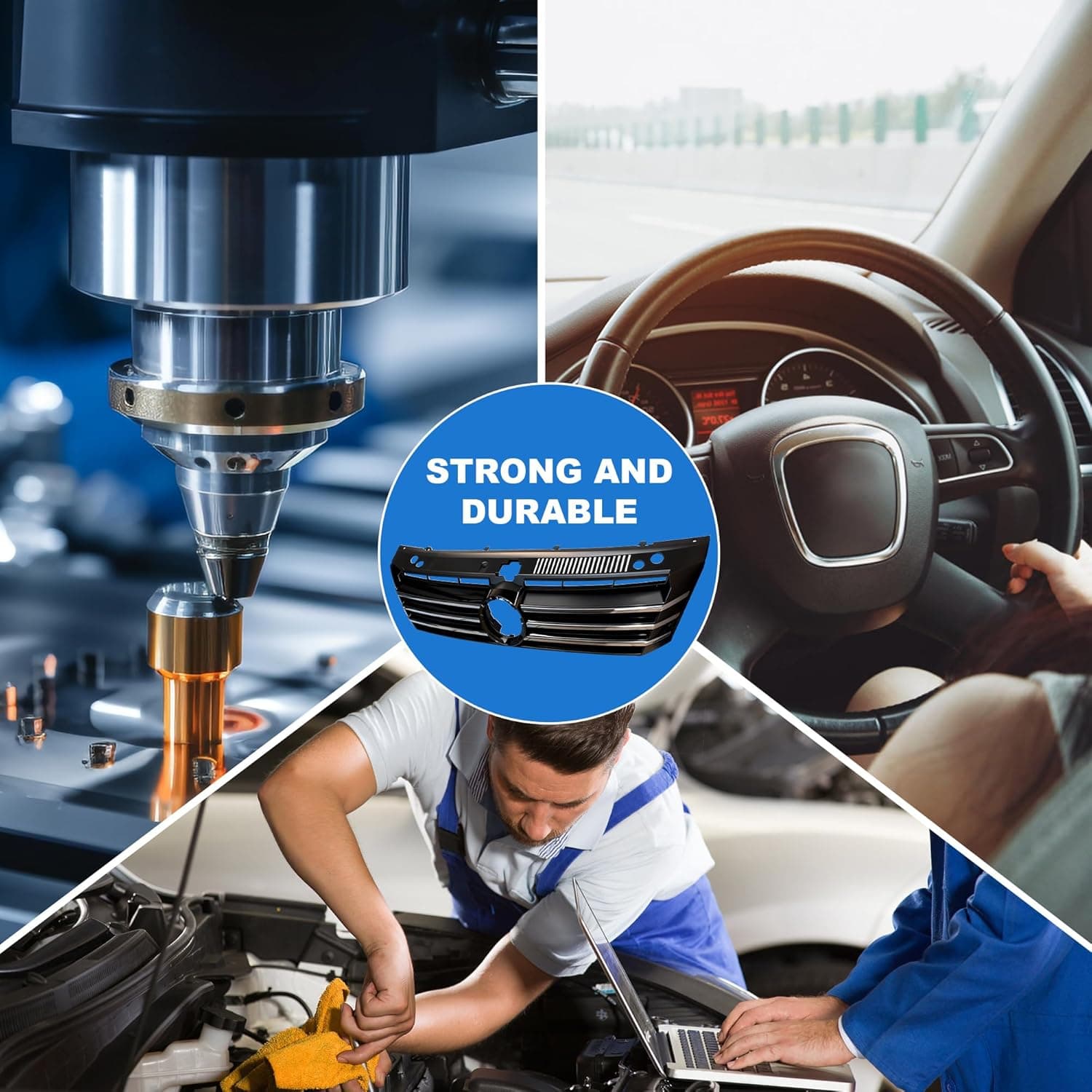 Front Molding Grille Grill Chrome For 2012 2013 2014 2015 Volkswagen VW Passat 561853651COQE - Image 6