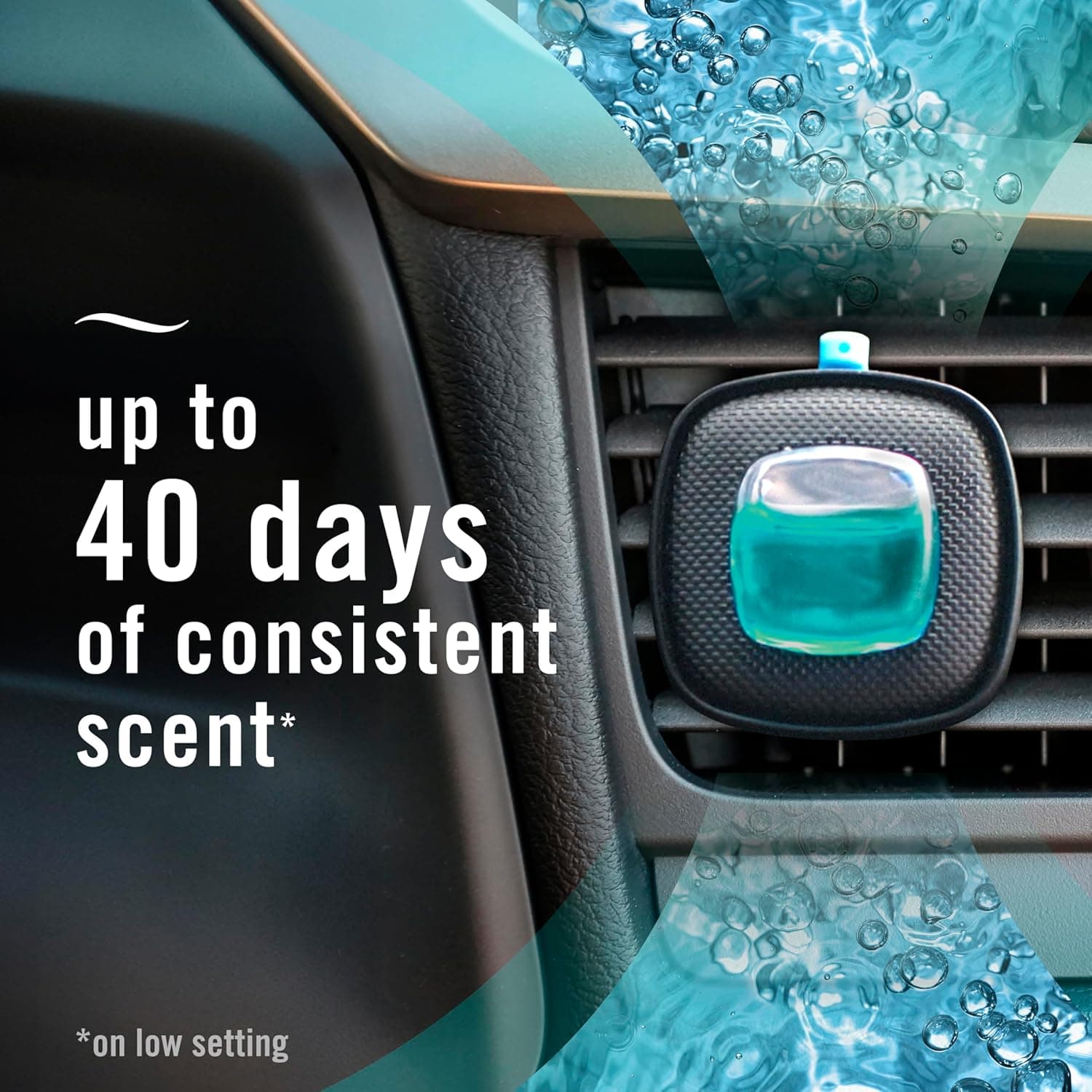 Febreze Car Air Freshener, Odor-Fighting Automotive Vent Clip, Scented Car Accessories, Long Lasting for Strong Odors, Unique Stocking Stuffer, Unstopables Fresh Scent, .07 fl oz, 4 Count UNS Fresh 0.28 Fl Oz (Pack of 1) - Image 5