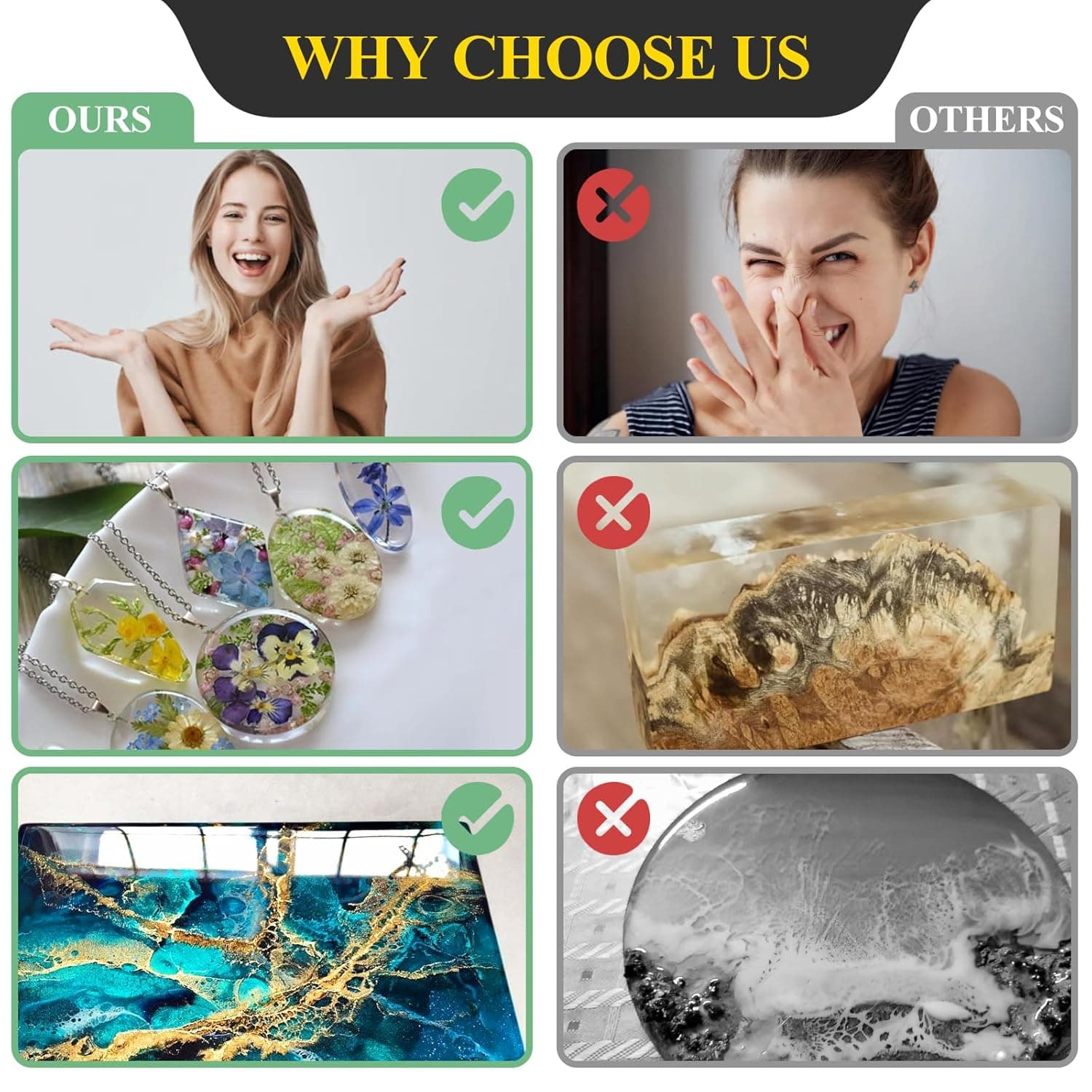 TAKIMO 1 Gallon 3×UV Resistant Resin Kit,No Bubble & Crystal Clear Epoxy Resin for Coating, Casting, Table Top,DIY, Bar Top, River Tables, Resin Art, Wood with High Gloss Finish - Image 6