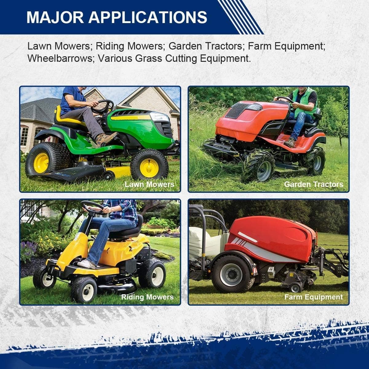 MaxAuto FOX V1 15x6.00-6nhs Neumáticos para Cortacésped, Neumáticos para Tractor de Jardín 15x6.00x6, Neumático para Carrito de Golf 15-6-6, Neumático para Cortacésped con Diseño Patentado, 4 Capas Sin Cámara, Capacidad de 570 lbs, Juego de 2 - Image 7