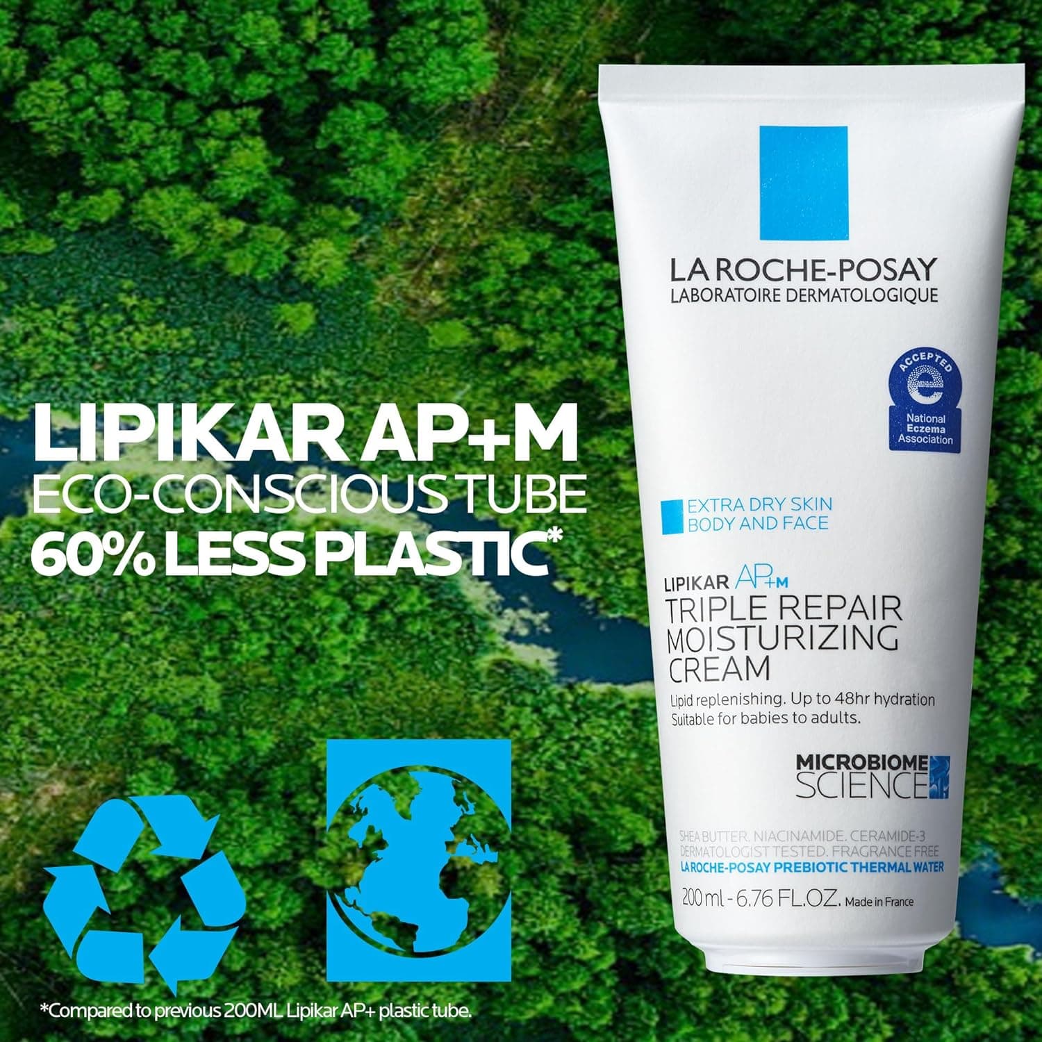 La Roche-Posay Lipikar AP+ Triple Repair Moisturizing Cream | Face & Body Lotion For Dry Skin | Shea Butter & Niacinamide Moisturizer | Gentle Face & Body Cream For Dry, Rough & Sensitive Skin 6.7 Fl Oz (Pack of 1) - Image 5