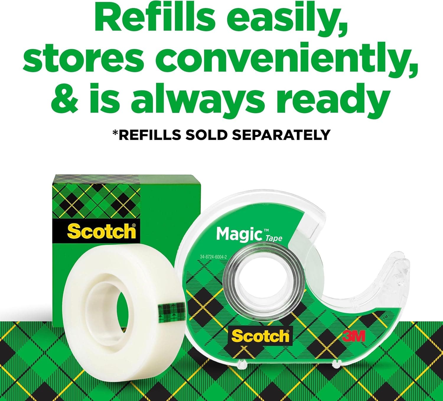 Scotch Magic Tape, Invisible, Home Office Supplies and Back to School Supplies for College and Classrooms, 6 Tape Rolls with Dispensers 6 Magic Tape 3/4 In x 650 In per Roll - Image 6
