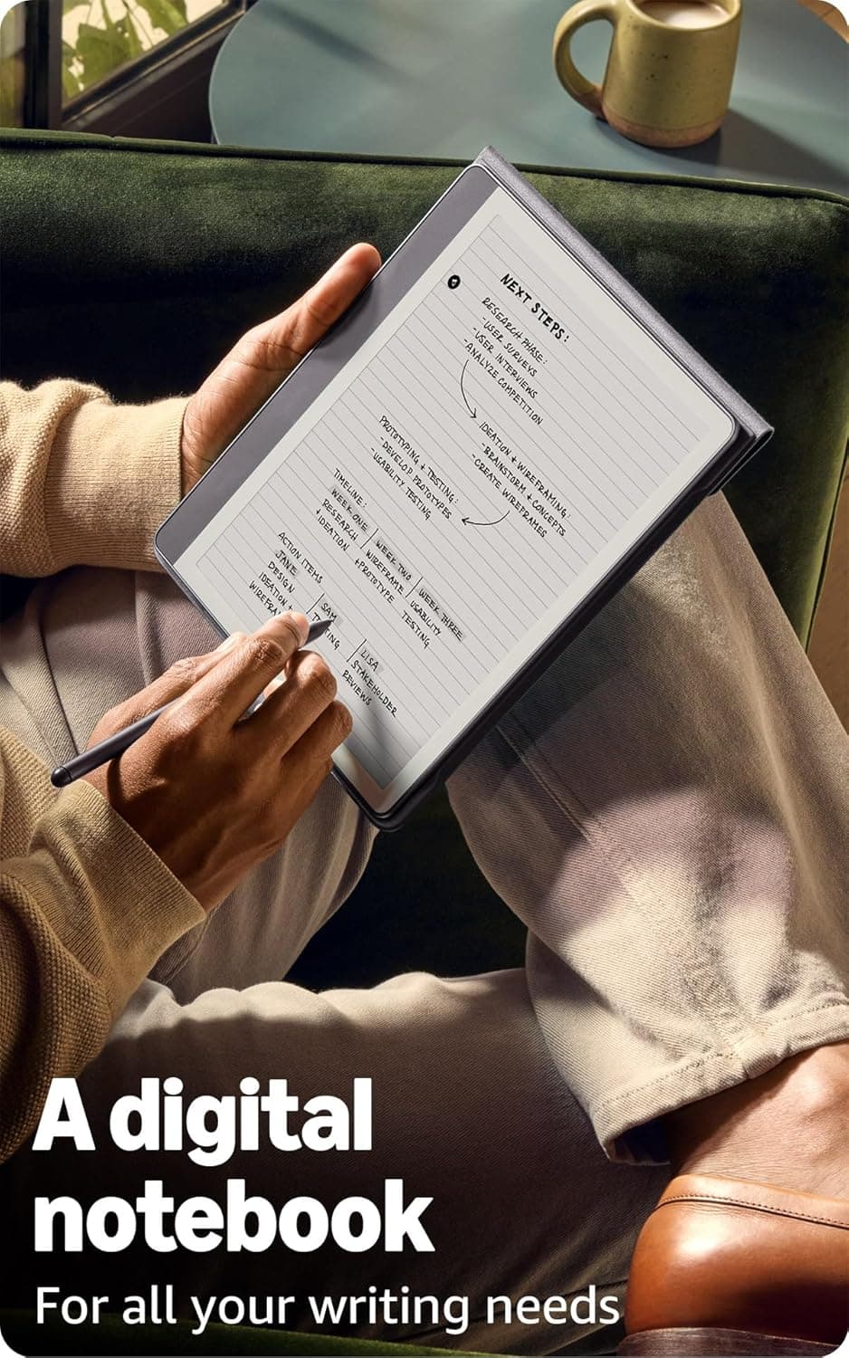 Amazon Kindle Scribe (64GB) - Your notes, documents and books, all in one place. With built-in AI notebook summarization. Includes Premium Pen - Tungsten 64 GB Tungsten Without Kindle Unlimited - Image 4