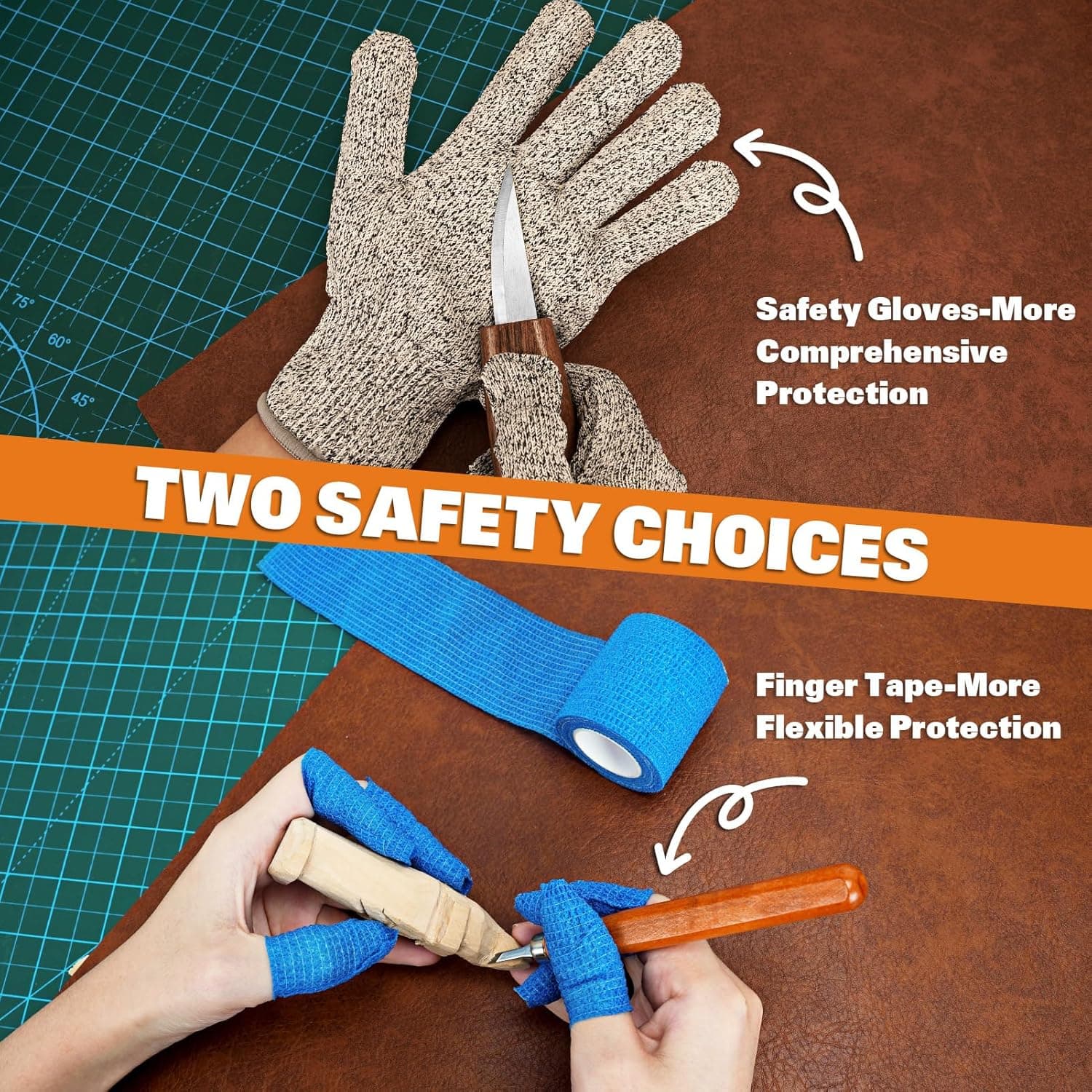 Wood Carving Kit, 32Pcs Wood Carving Tools with PU Storage Bag, Wood Whittling Knife Kit with 4pcs Templates & 11pcs Wood Carving Knives for Wood DIY Beginners - Image 5