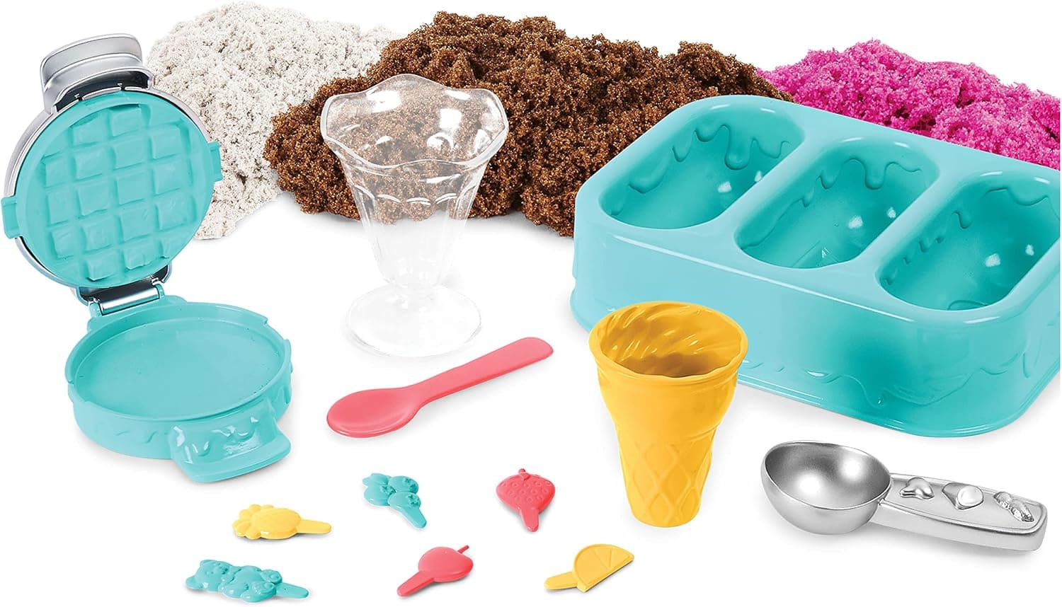 Kinetic Sand Scents, Ice Cream Treats Playset with 3 Colors Scented Play Sand & 6 Tools, Sensory Toys, Holiday Gifts & Stocking Stuffers for Kids Ages 3 and up Ice Cream Playset - Image 8