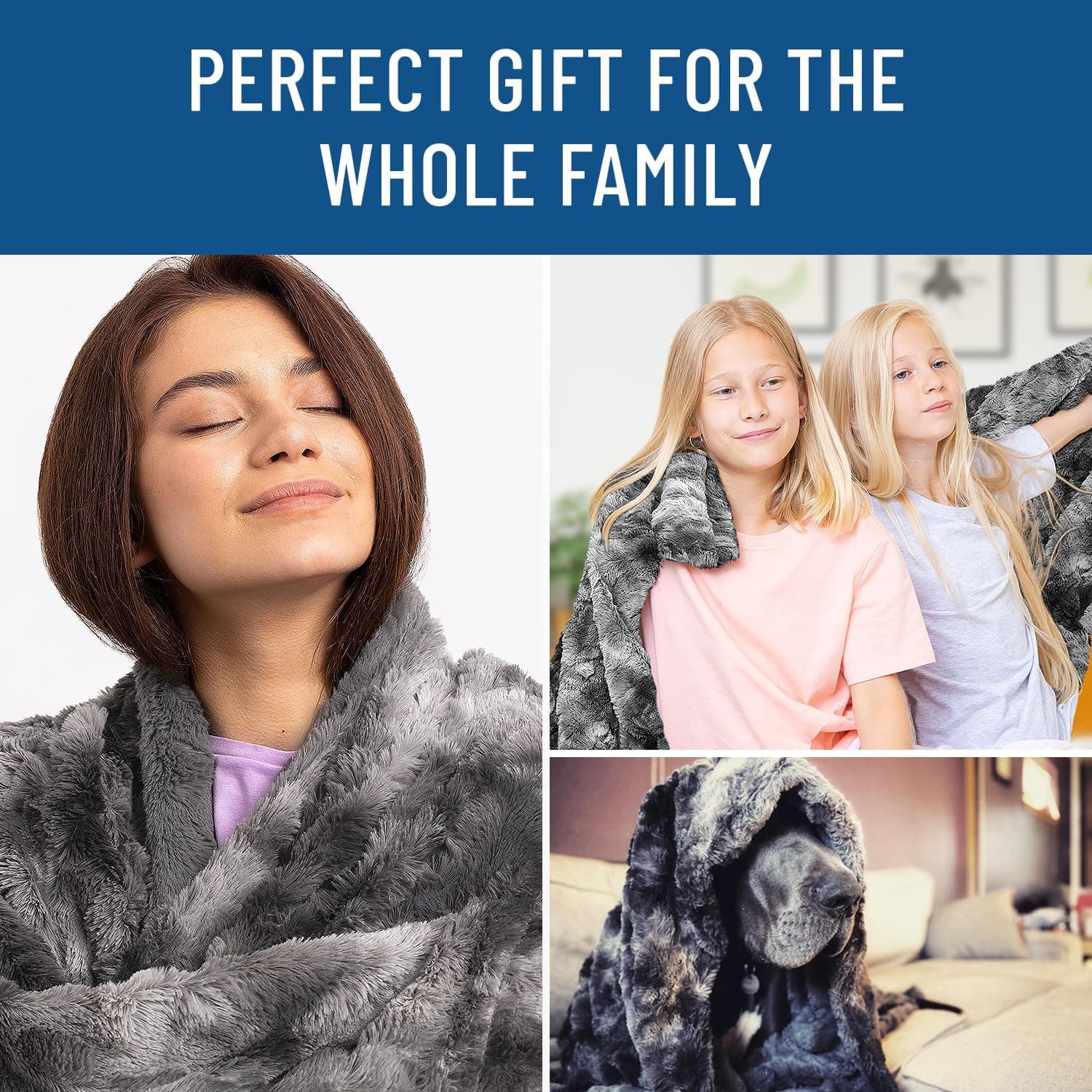 Everlasting Comfort Soft & Comfortable Gray Faux Fur Throw Blanket for Couch - (50"x65") Minky & Fluffy Fall Blankets & Throws, Plush Fuzzy Cover for Bed, Sofa & Living Room - Cozy Home Decor - Image 10