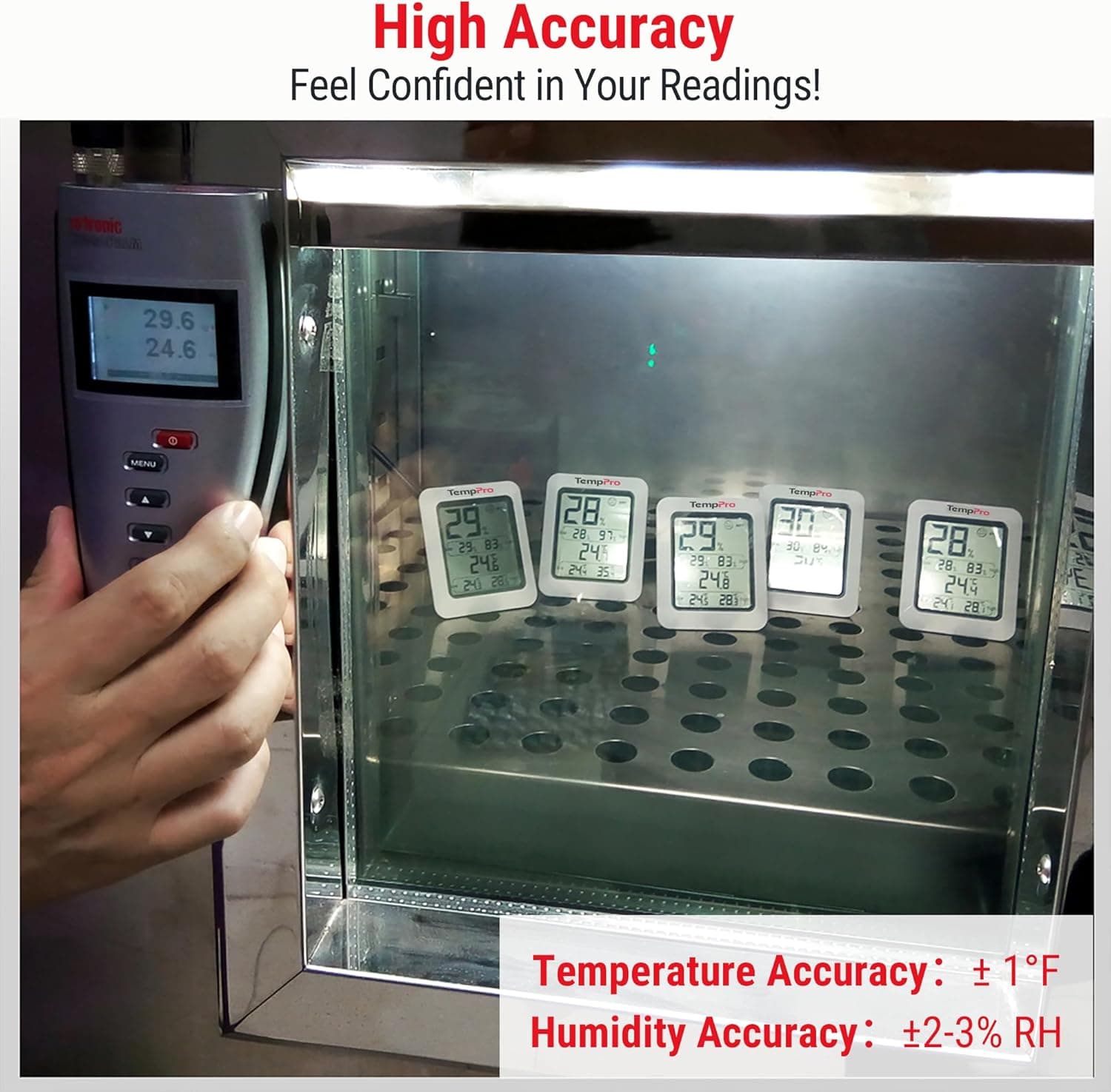 TempPro TP50 Digital Hygrometer Indoor Thermometer Room Thermometer and Humidity Gauge with Temperature Humidity Monitor(Previously ThermoPro) 1 Classic - Image 5