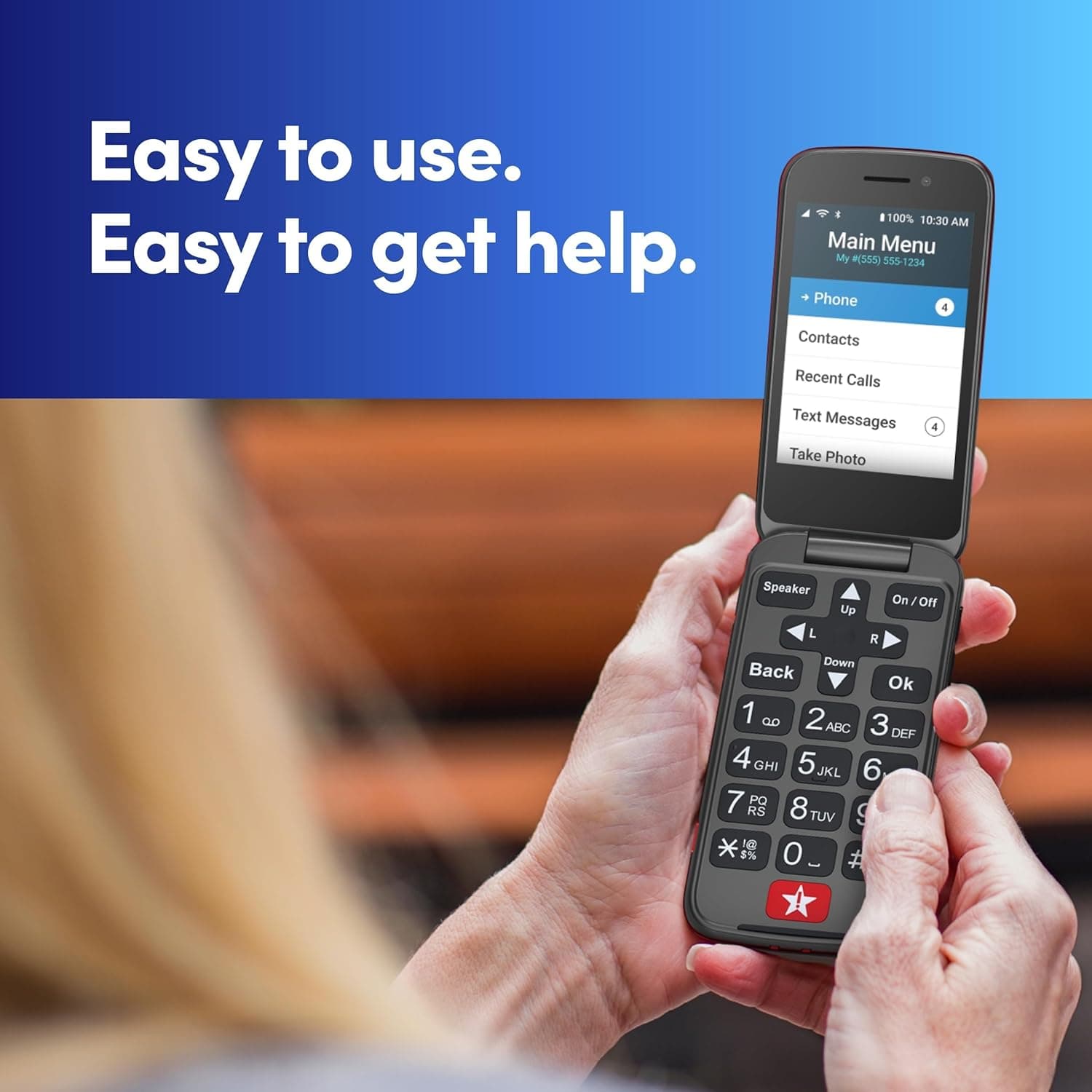 Amazon.com: LIVELY Jitterbug Flip Cell Phone for Seniors, Flip2, Red | Simple Flip Phone for Seniors with No SIM Needed, Requires an Activated Phone Plan, Not Compatible with Other Carriers : Cell Phones & Accessories - Image 4