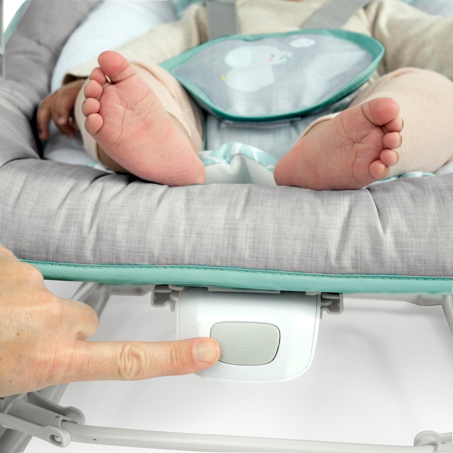 Ingenuity Keep Cozy 3-in-1 Grow with Me Vibrating Baby Bouncer, Seat & Infant to Toddler Rocker, Vibrations & -Toy Bar, 0-30 Months Up to 40 lbs (Weaver) - Image 3