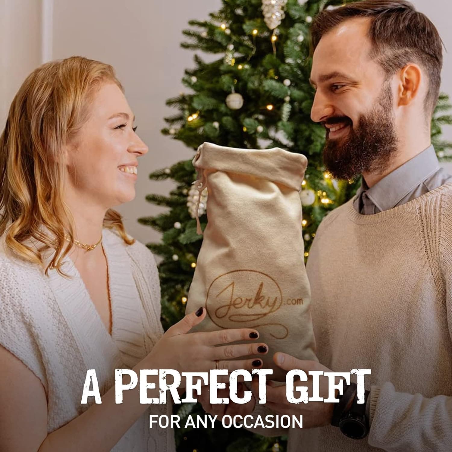 Jerky.com Gift Bag for Men | 26 Piece Meat Sticks Gift Basket with Beef Sticks, Pork, Turkey, Ham & Cheese Sticks | High Protein Snack Variety Pack | Christmas Gifts | Beef Jerky Gifts for Men 26 Piece Gift Bag - Image 5