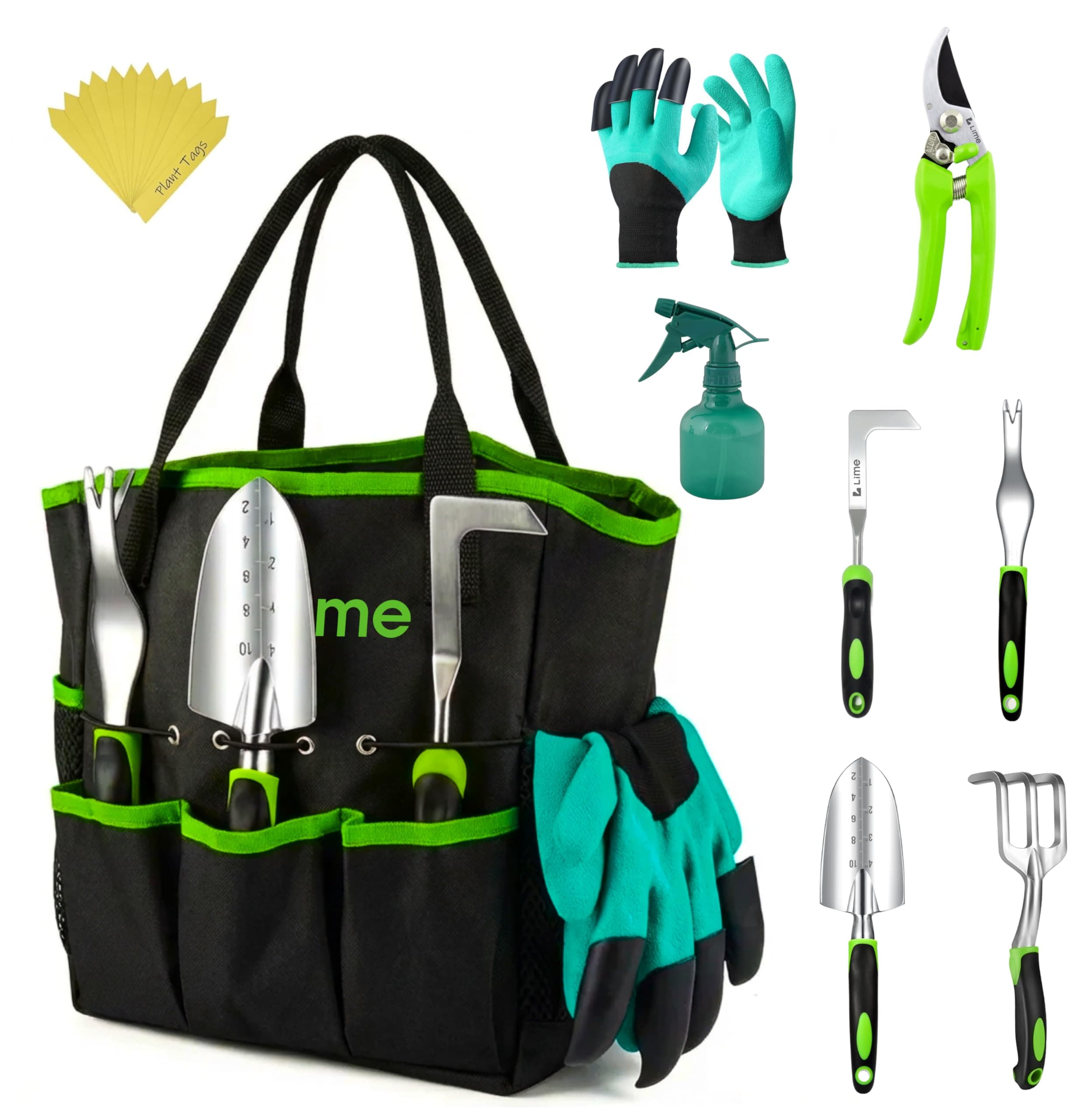 GROWIT Heavy Duty Gardening Tools - 23-Piece Gardening Gifts for Women, Men, Mom, Dad - Durable, Ergonomic Garden Tools Set Standard
