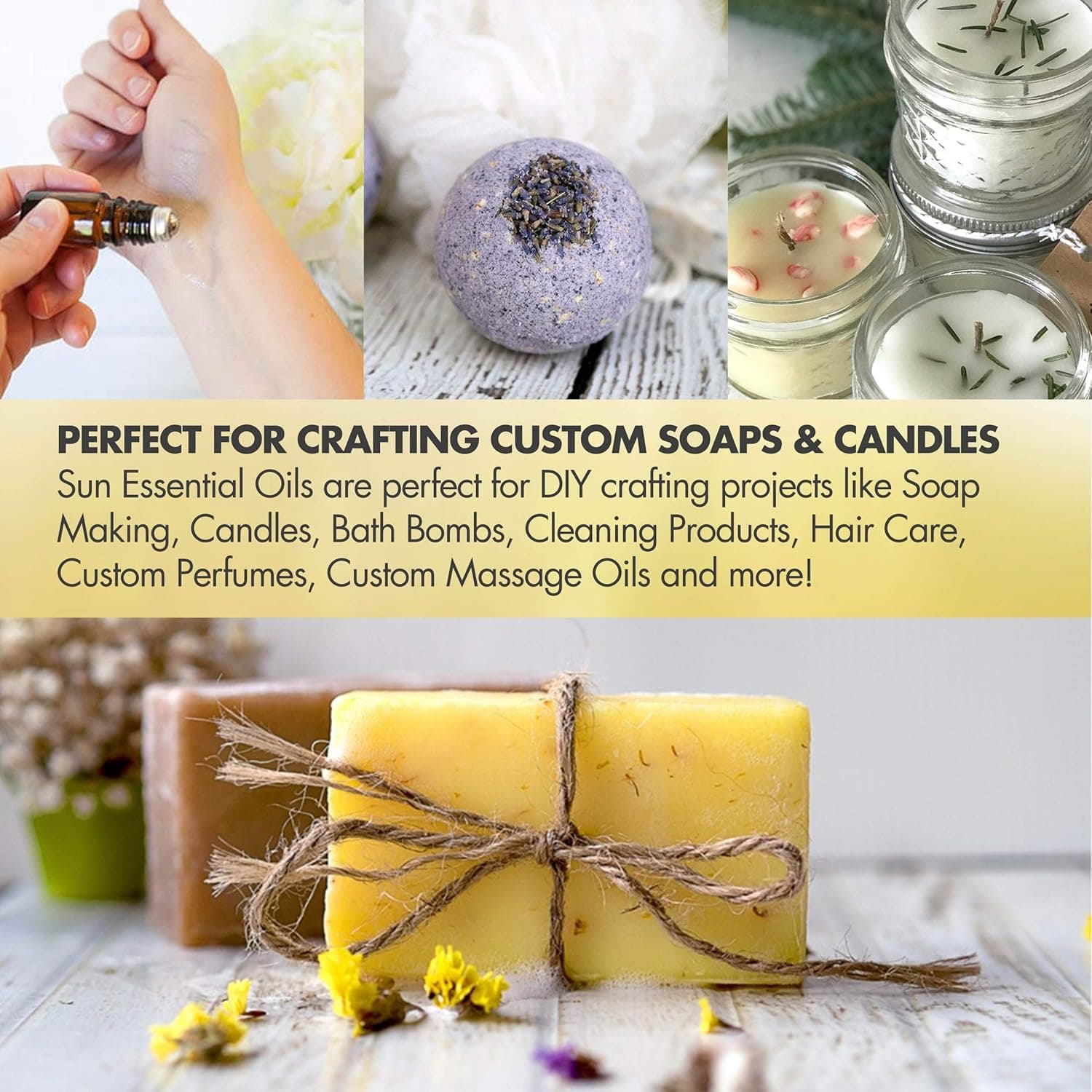 Sun Essential Oils - 8 oz Rosemary Essential Oil for Hair Growth, Skin, Scalp - Drops for Diffuser, Humidifier & Aromatherapy Massage - DIY Candle, Lotion & Shampoo Making - Help Sleep Rosemary 4 Fl Oz (Pack of 1) - Image 7