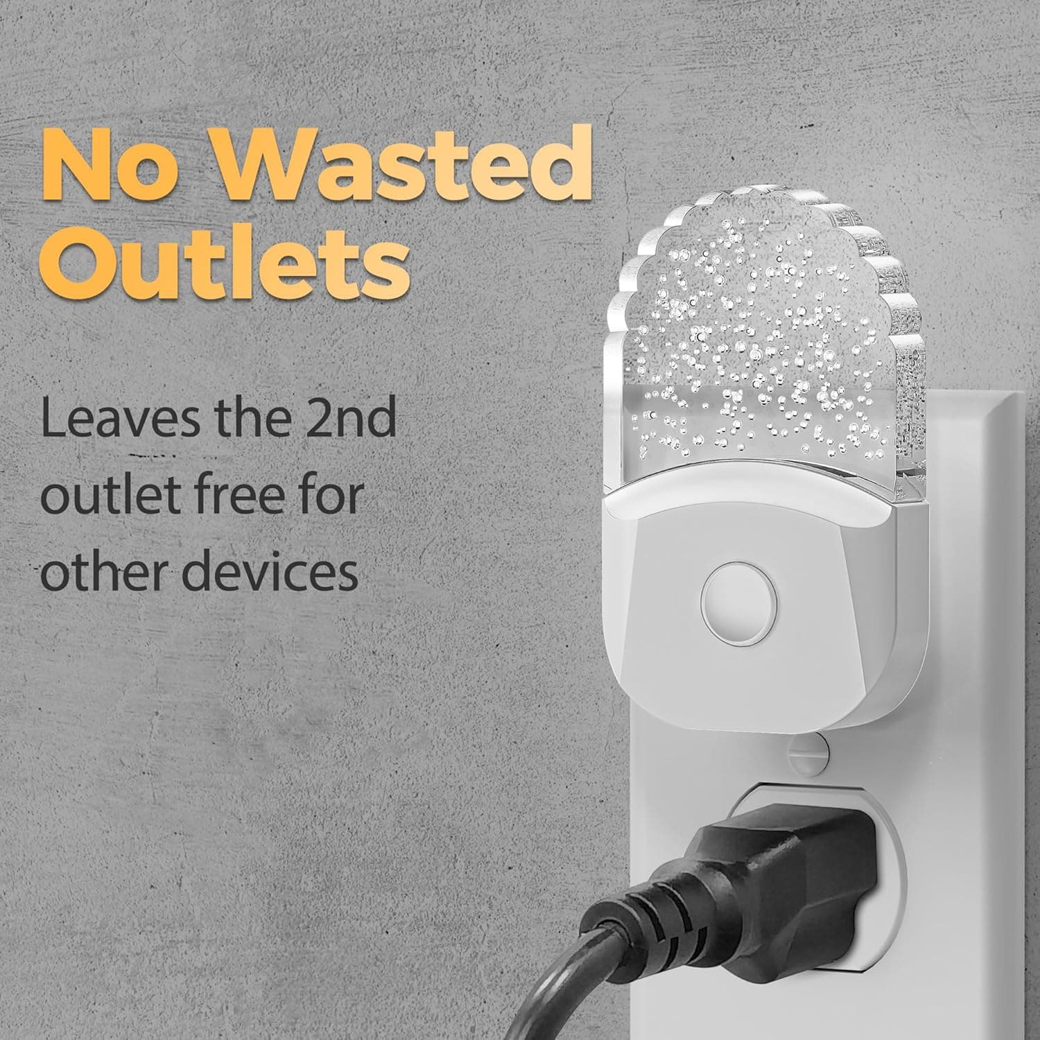 Night Lights Plug Into Wall [2 Pack], Color Changing Night Light for Kids, 8-Color RGB LED Nightlight with Dusk to Dawn Sensor for Bathroom Decor, Children Room, Gift Multicolor 2 Packs - Image 4