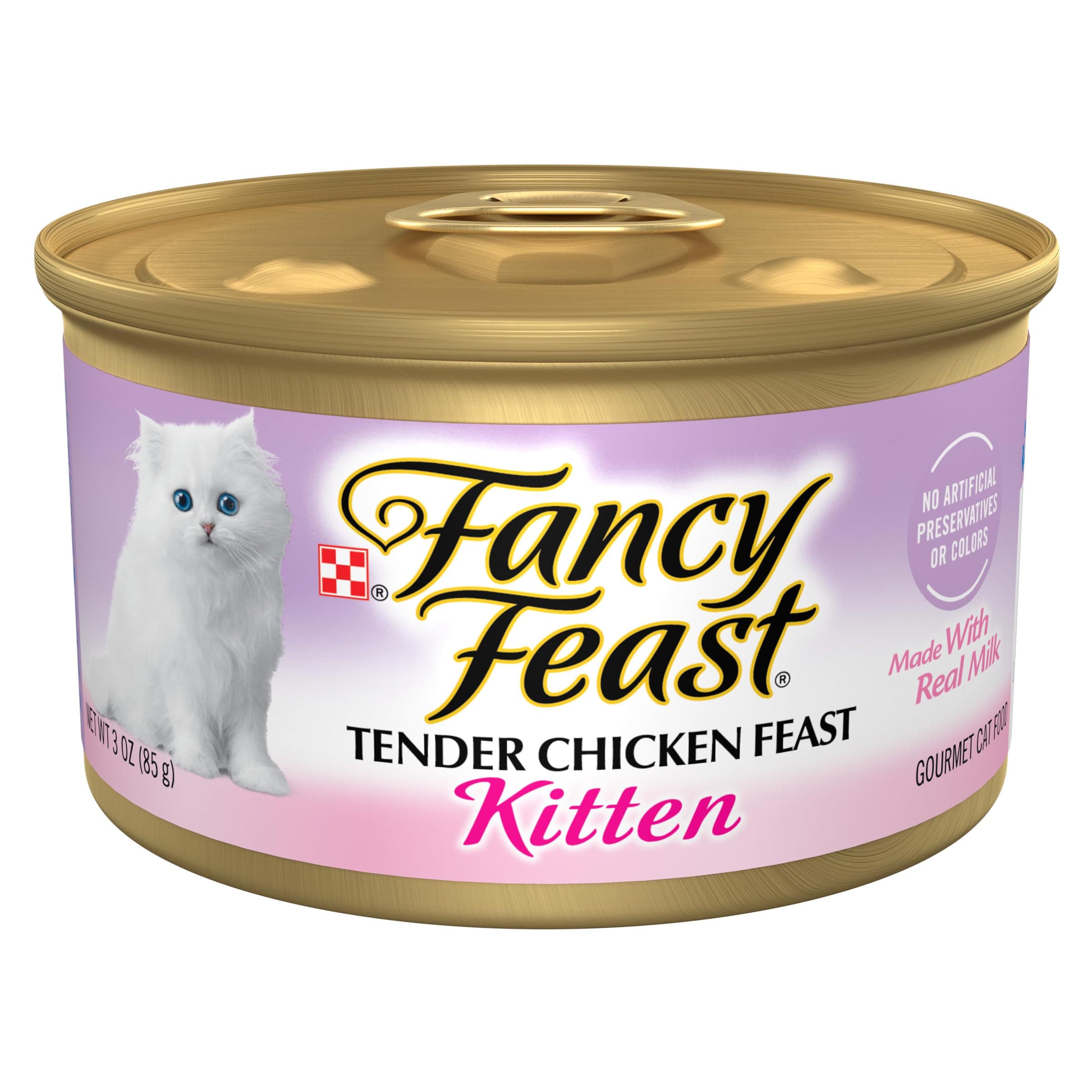 Purina Fancy Feast Kitten Tender Chicken Feast Wet Kitten Food Pate - (Pack of 24) 3 oz. Cans
