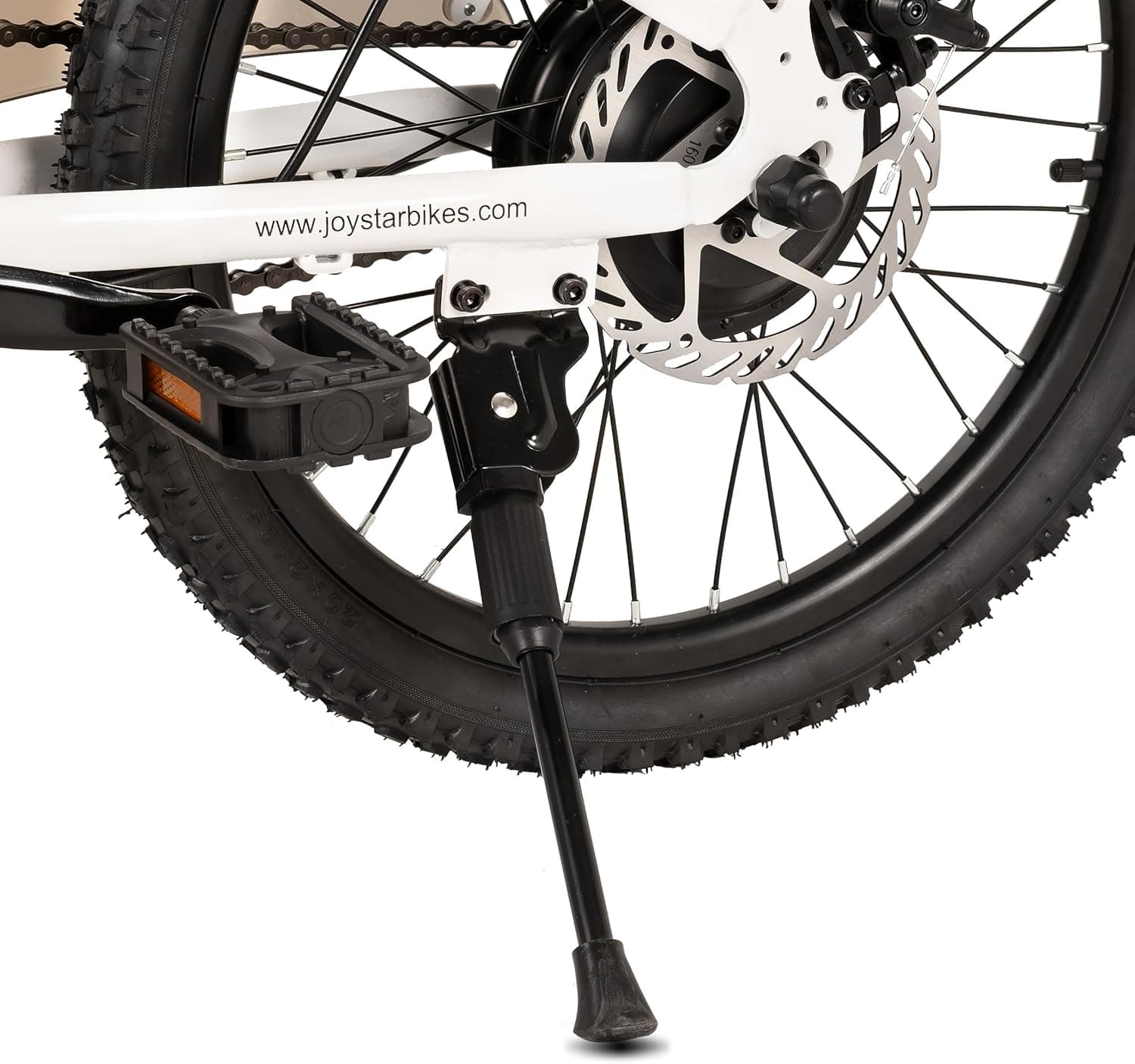 JOYSTAR Electric Bike for Kids Teens Ages 7+ with 250W Brushless Motor, 15 Miles 15MPH Electric Mountain Bicycle with Removable Battery, Safe Mini Ebikes with Dual Disc Brakes, Multiple Colors White 20 Inch Spoked Wheels - Image 9