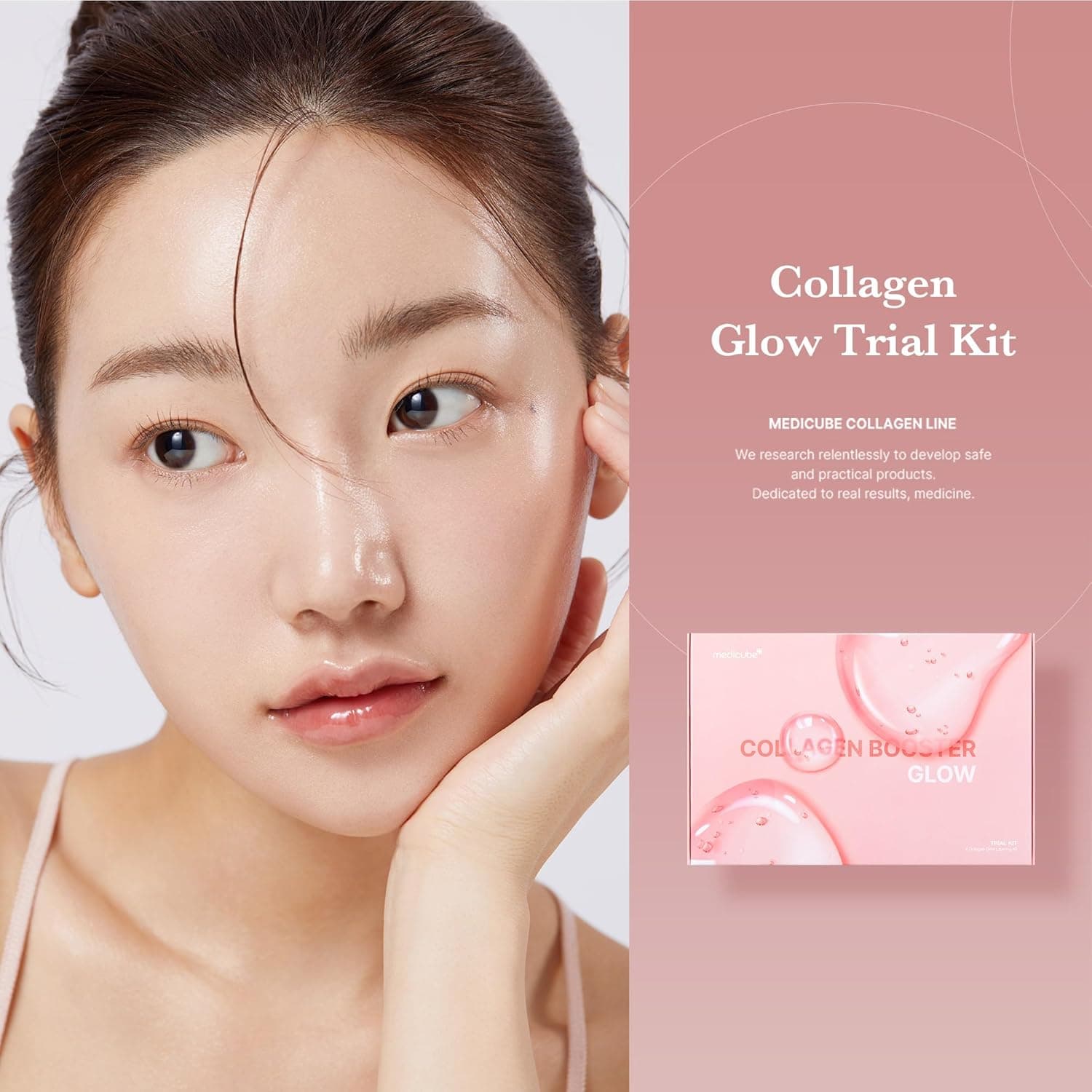 medicube Glass Skin Collagen Trial Kit | Korean Skincare Set and Kit | Gifts for women | 4-Step Skincare Set for glowy skin | Travel Size - Image 5