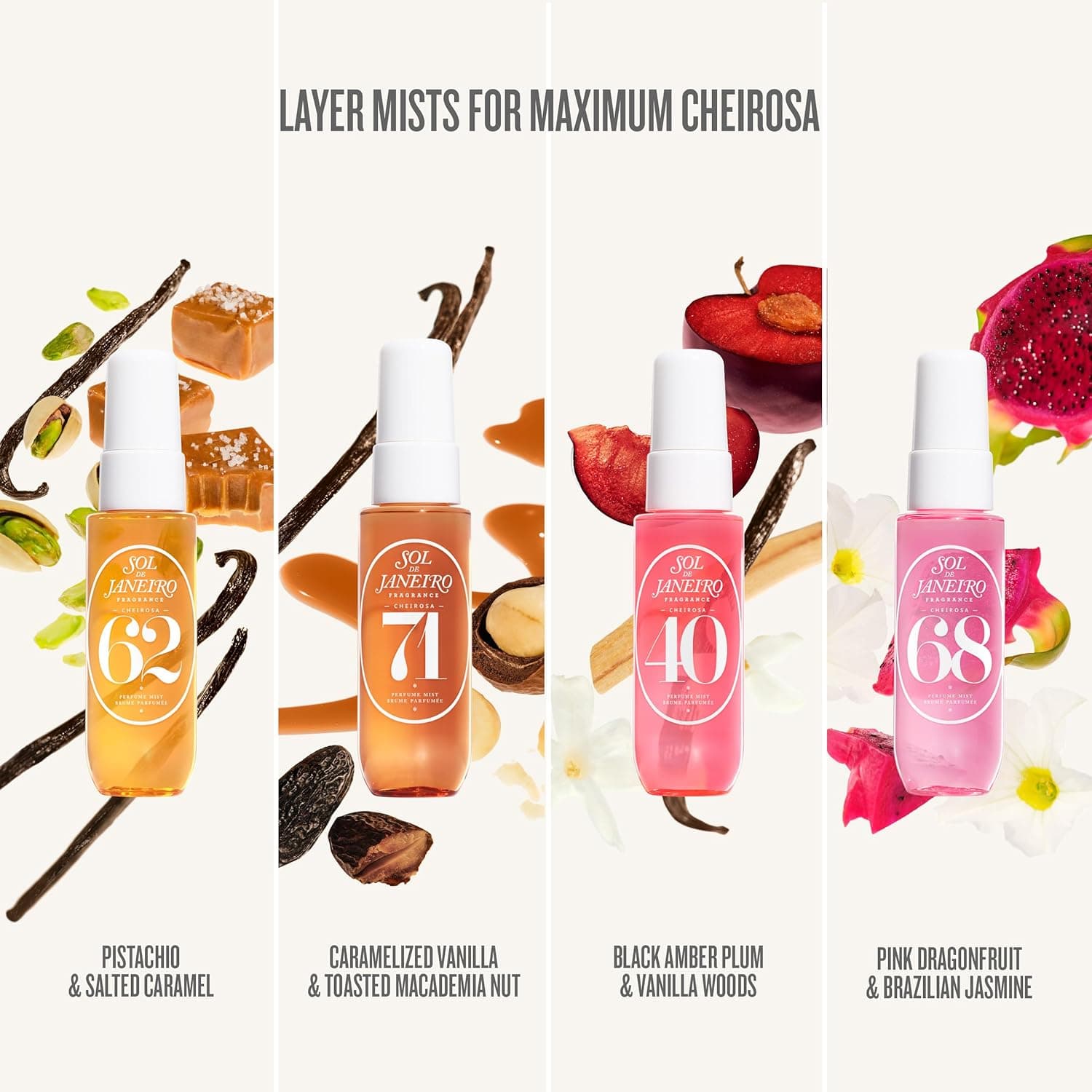 SOL DE JANEIRO Spritz & Shine Cheirosa Perfume Mist Set | Amazon Exclusive | Perfume Mist Discovery Set of 4 | Holiday Gift Set | $48 Value - Image 4