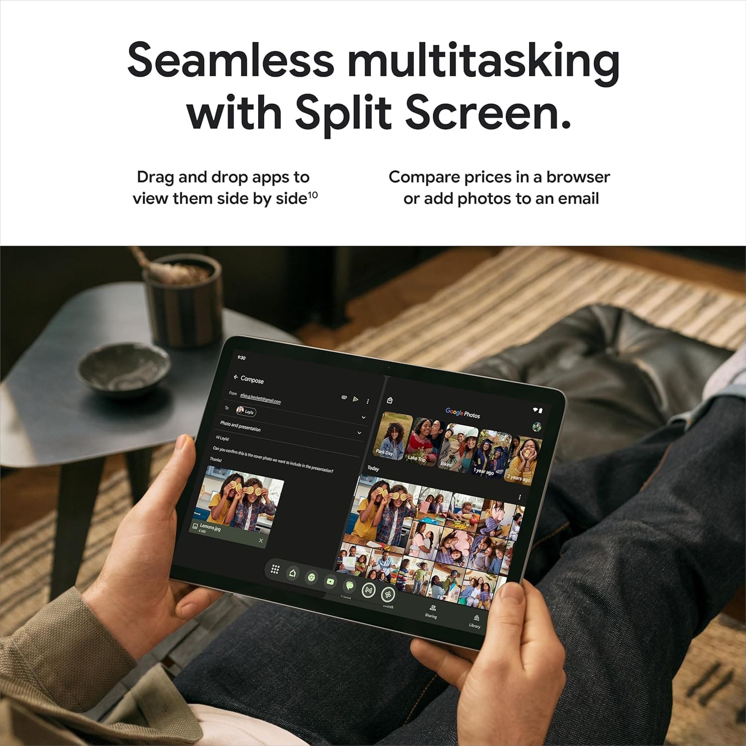 Google Pixel Tablet - Android Tablet with 11-Inch Screen and Extra-Long Battery Life - Porcelain - 8 GB RAM - 128 GB Porcelain 128 GB Pixel Tablet - Image 10