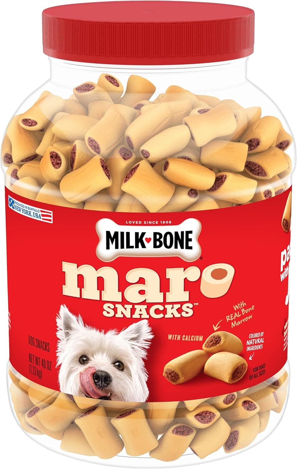 Milk-Bone MaroSnacks Small Dog Treats With Bone Marrow, 40 Ounce Container Beef 2.5 Pound (Pack of 1) - Image 2