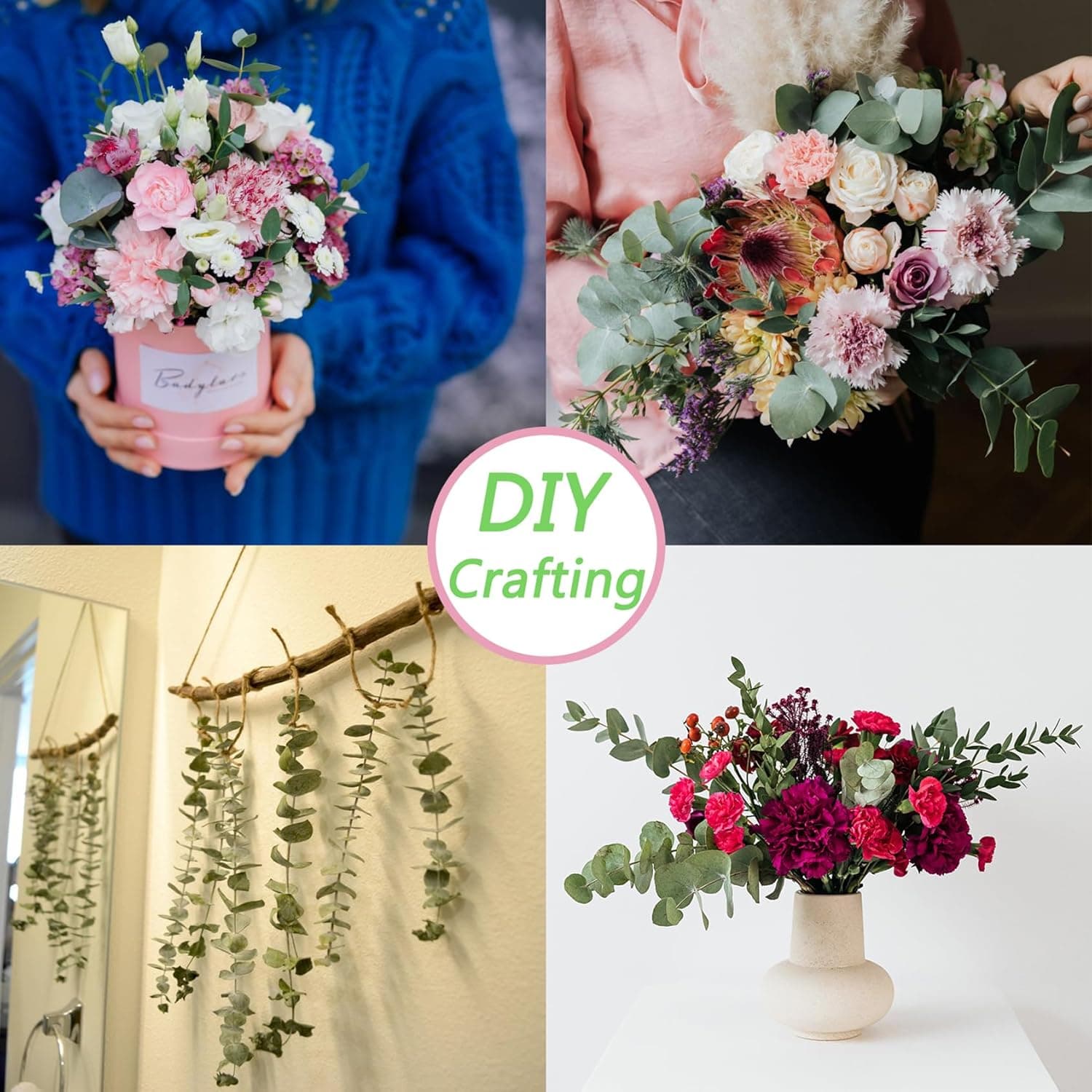 10 Pcs Dried Eucalyptus Stems 17" Real Eucalyptus for Shower Hanging 100% Made from Fresh Leaves, Wedding, Home, Farmhouse, DIY Spring Decor Bathroom Decor Home Decor - Image 7