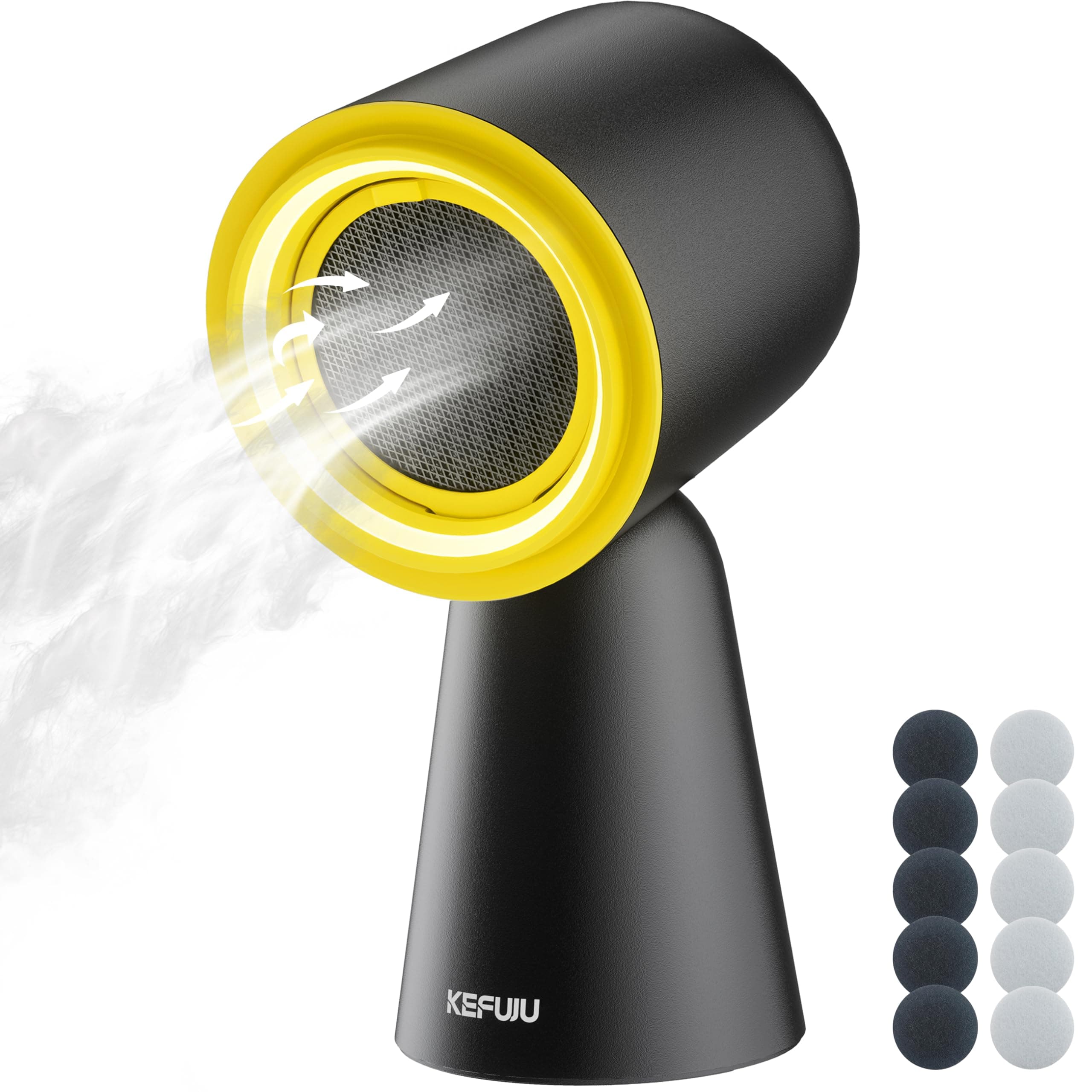 Campana Extractora Portátil, Ventilador de Cocina de Escritorio con 3 Velocidades, Ventilación Ajustable con Filtro de Aluminio Desmontable, Luz LED, Gran Taza de Recolección de Aceite para BBQ Interior, Cocción de Olla Caliente y RV