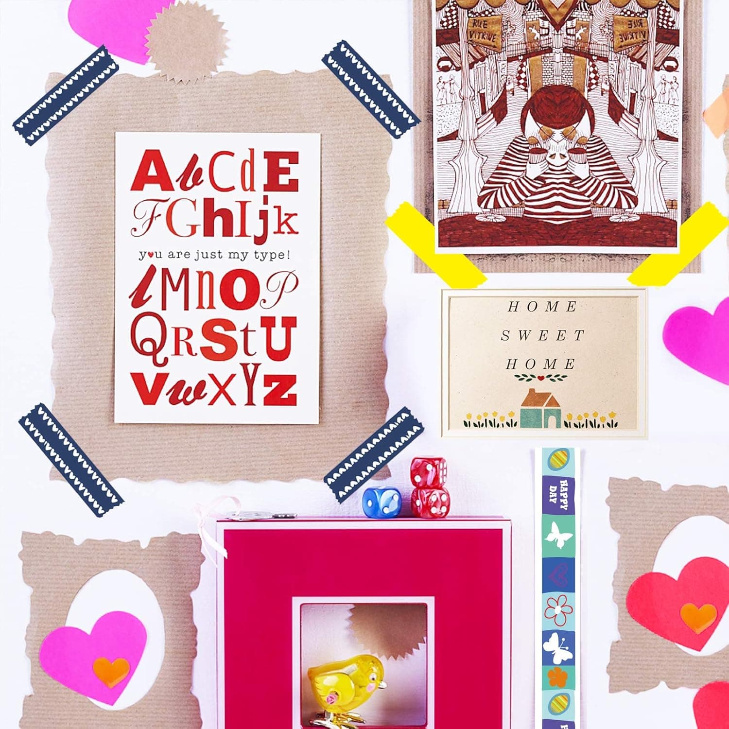 40 Rolls Washi Tape Set - 15 mm Wide Colored Masking Tape for Kids, Decorative Adhesive Tape for DIY Crafts, Gift Wrapping, Scrapbooking Supplies, Bullet Journals, Planners, Party Decorations - Image 5