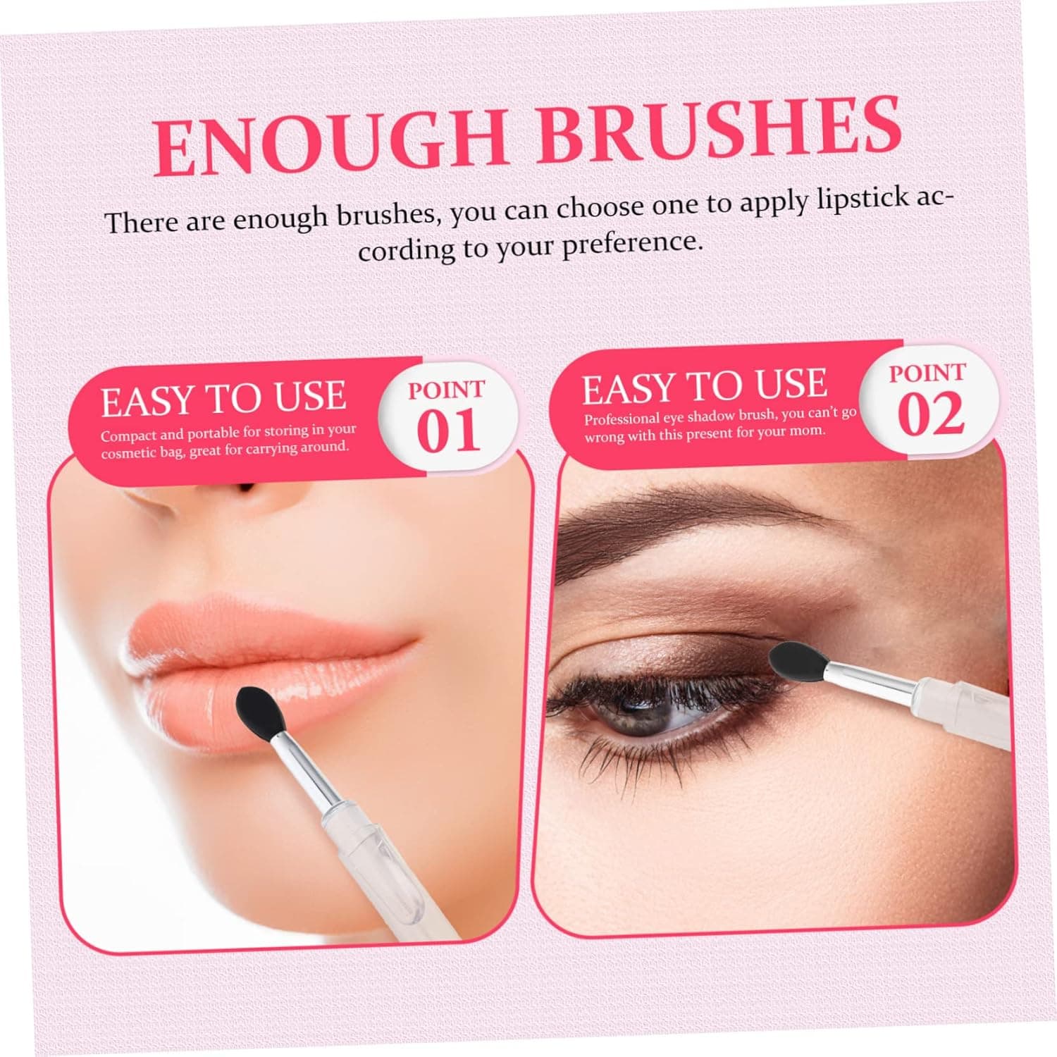 12pcs Silicone Facial Brush Bulk Makeup Brushes for Eyeshadow Non-stick Applicator Sponge 6.5x0.8cmx2pcs Blackx2pcs - Image 5