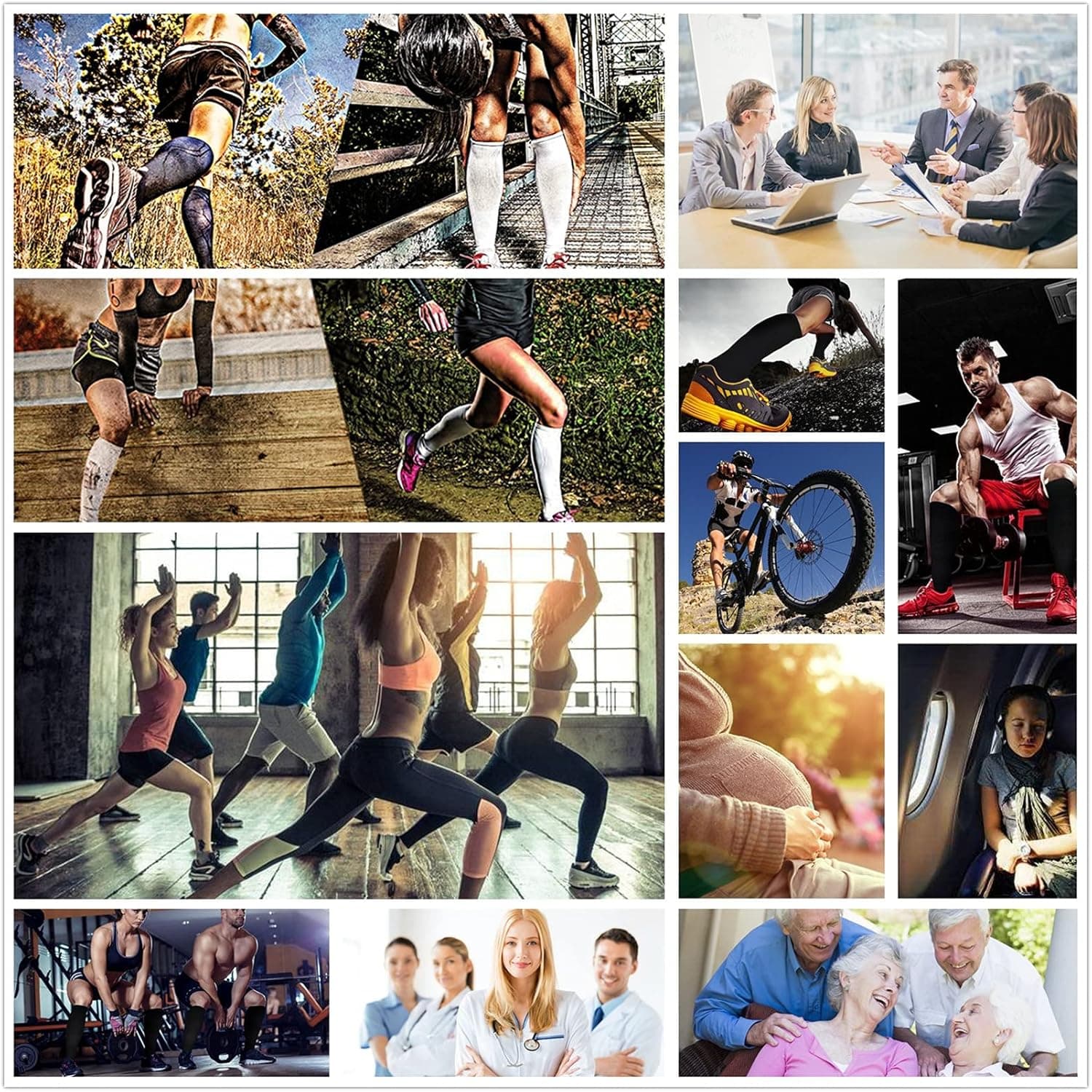 CHARMKING Compression Socks (3 Pairs) Knee High Compression Sock for Women & Men Stockings for Running, Cycling,Athletic Small-Medium 08 Pink/Pink/Black - Image 8